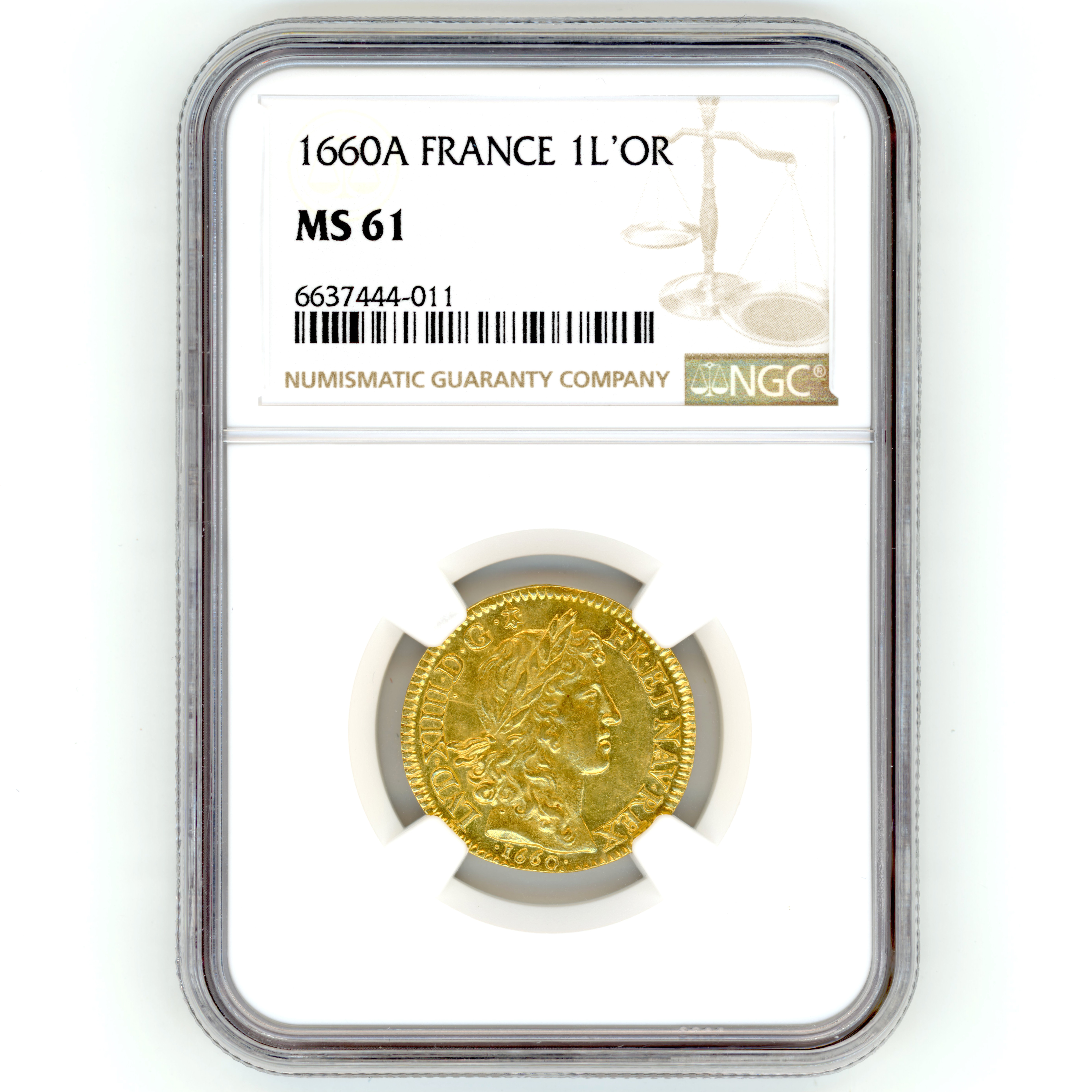 Louis XIV - Louis d’or juvénile - 1660 - Paris avers Louis XIV - Louis d’or juvénile - 1660 - Paris avers