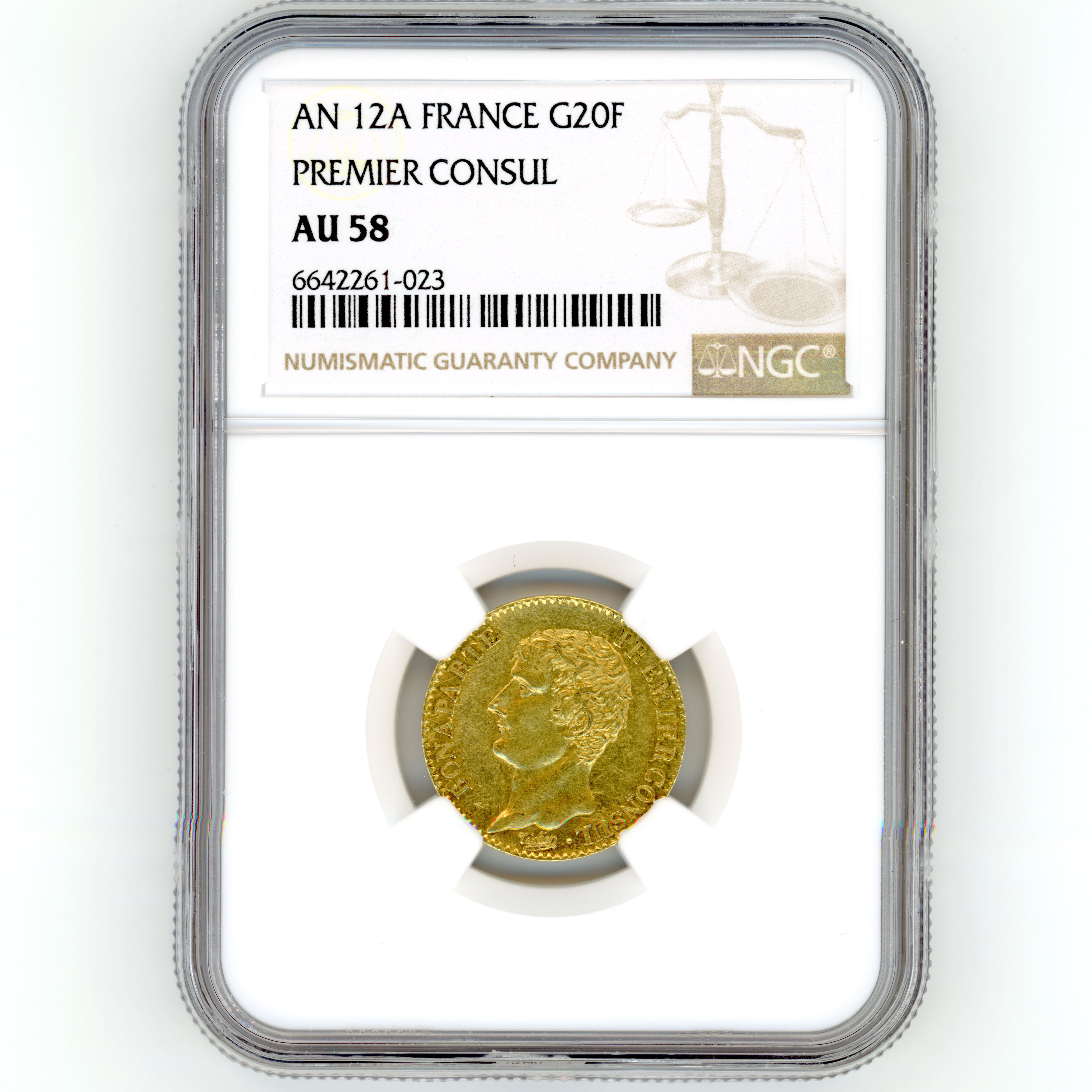 Le Consulat - 20 Francs - An 12 - Paris avers Le Consulat - 20 Francs - An 12 - Paris avers