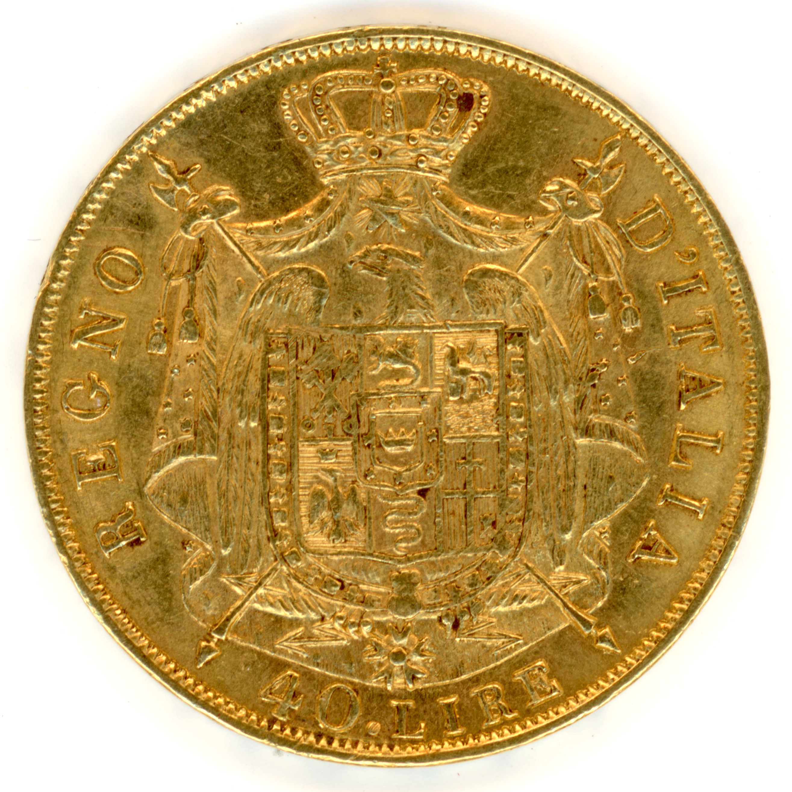 Italie - 40 Lire Or - 1812 - Milan revers Italie - 40 Lire Or - 1812 - Milan revers