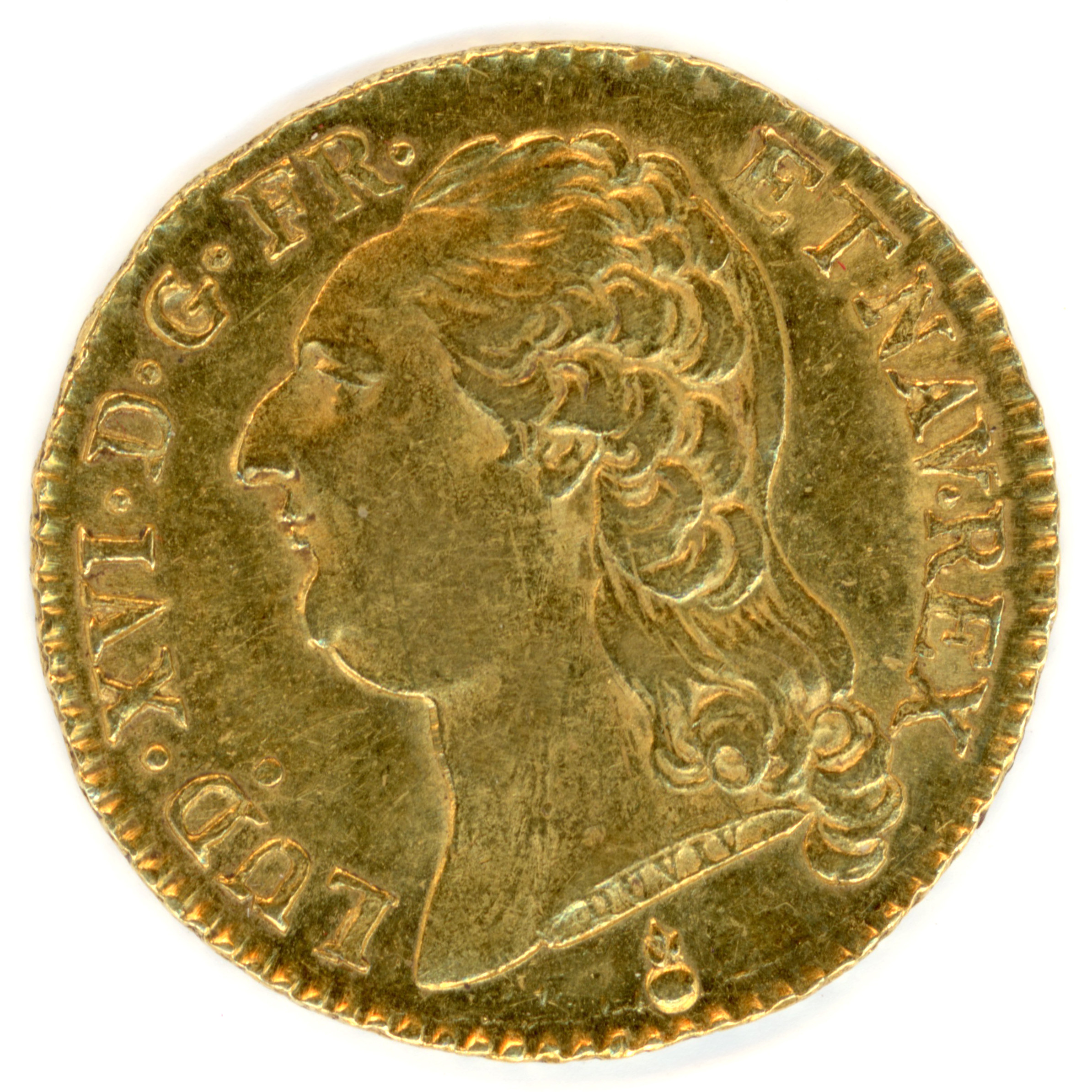 Louis XVI - Louis d’or à la tête nue – 1786 AA avers Louis XVI - Louis d’or à la tête nue – 1786 AA avers