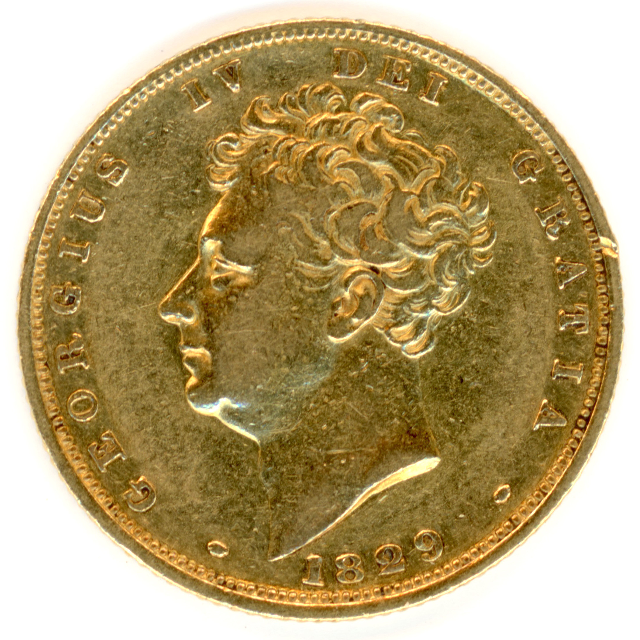 Grande-Bretagne - 1 Souverain - 1829 avers Grande-Bretagne - 1 Souverain - 1829 avers