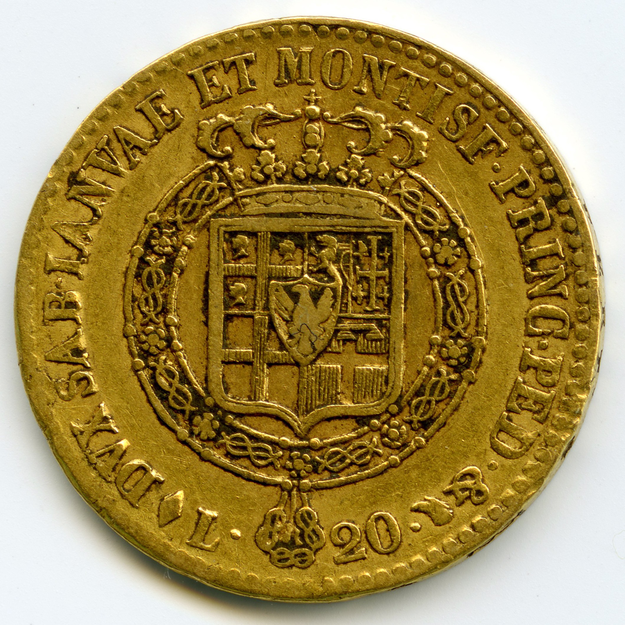 Italie - 20 Lire - 1820 revers Italie - 20 Lire - 1820 revers
