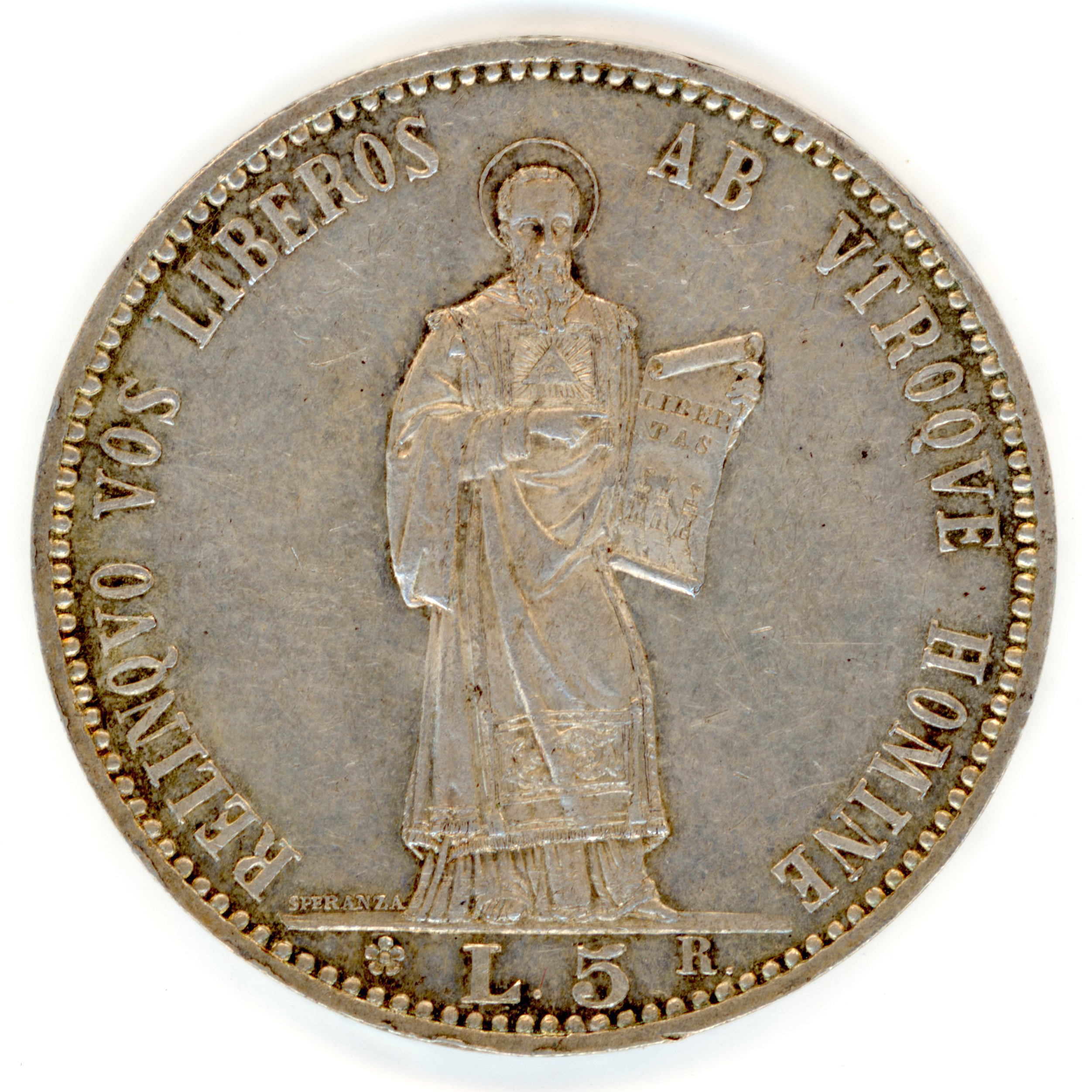 Saint-Marin - 5 Lire - 1898 - Rome revers Saint-Marin - 5 Lire - 1898 - Rome revers