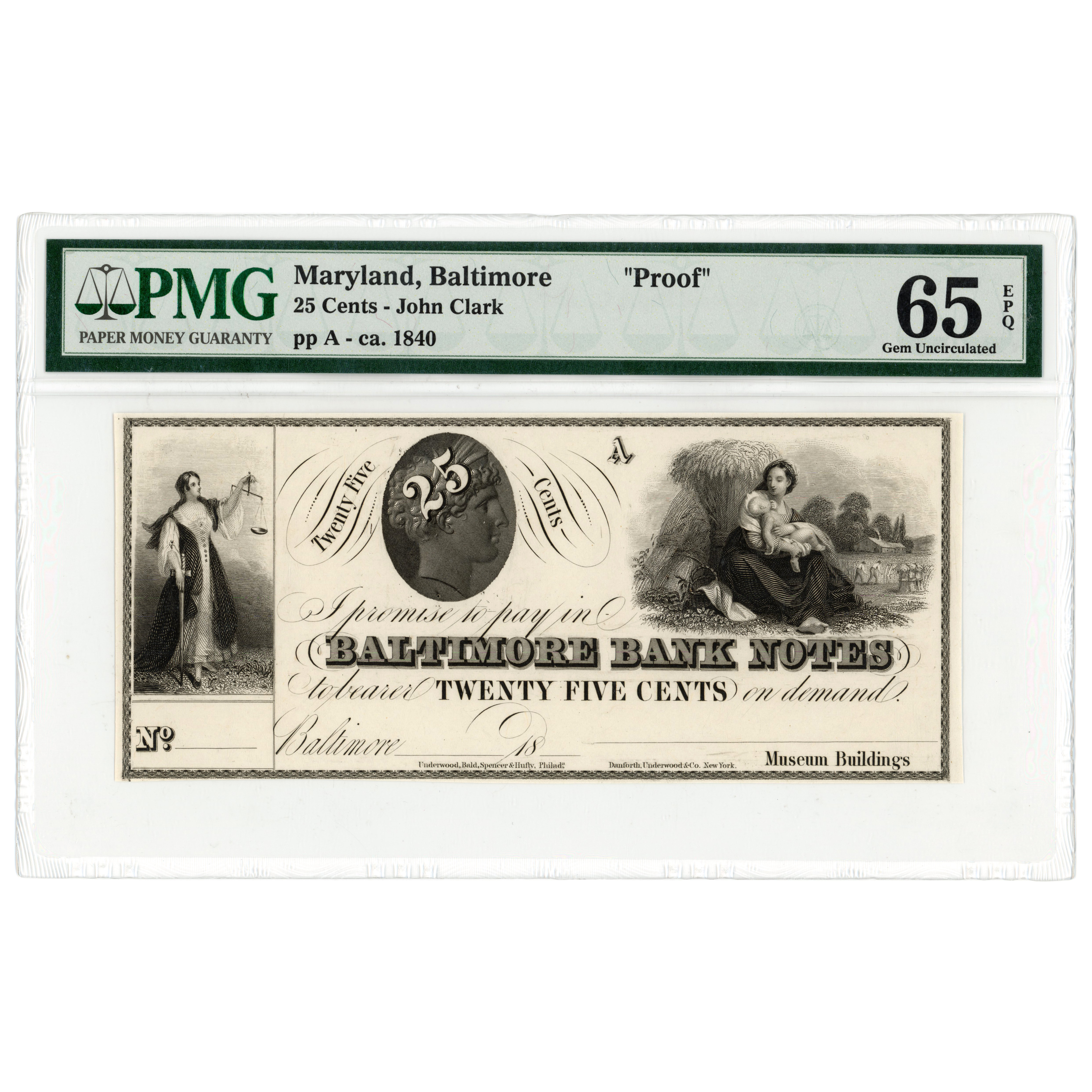 USA - 25 Cents - Baltimore - Epreuve - ND avers USA - 25 Cents - Baltimore - Epreuve - ND avers