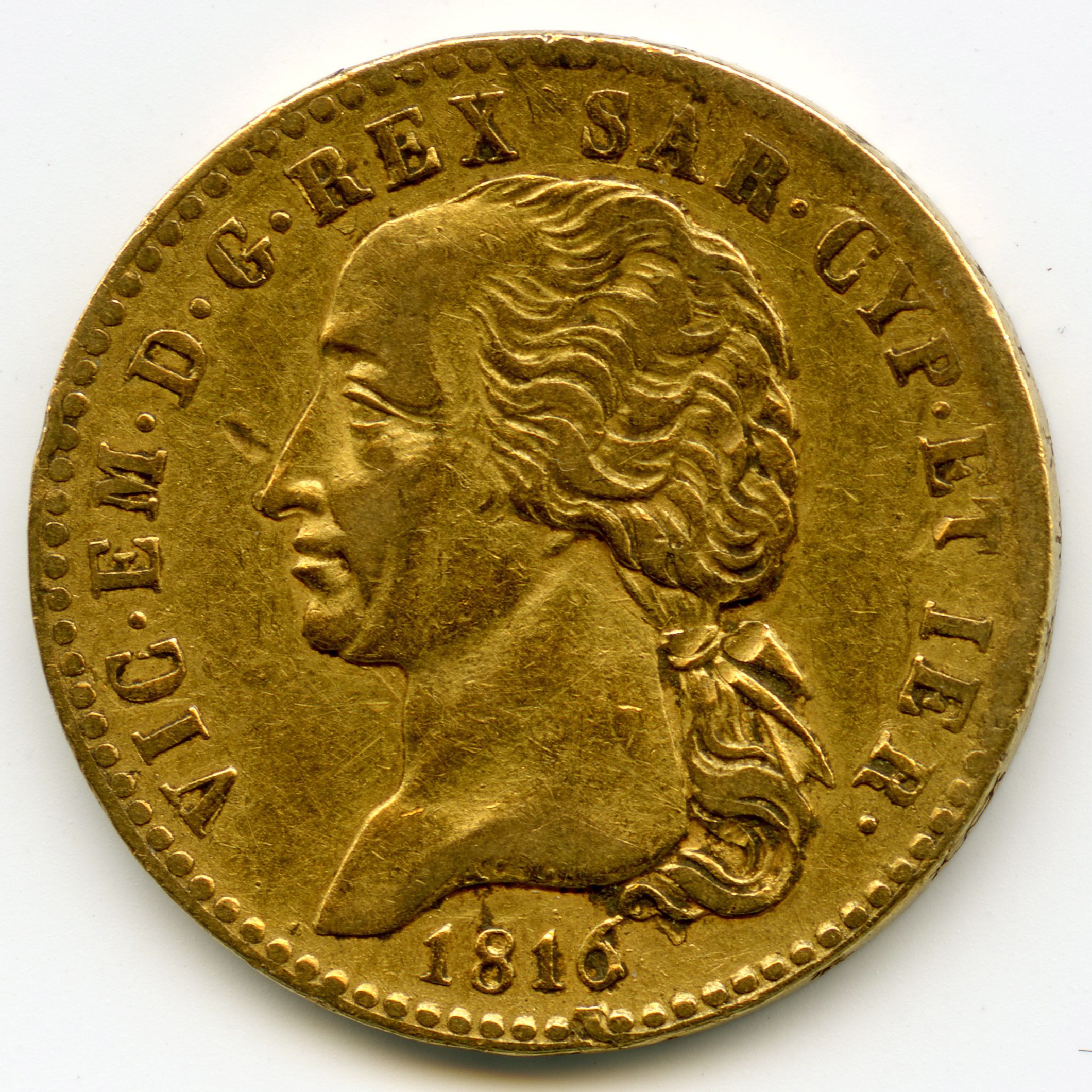 Italie - 20 Lire - 1816 avers Italie - 20 Lire - 1816 avers