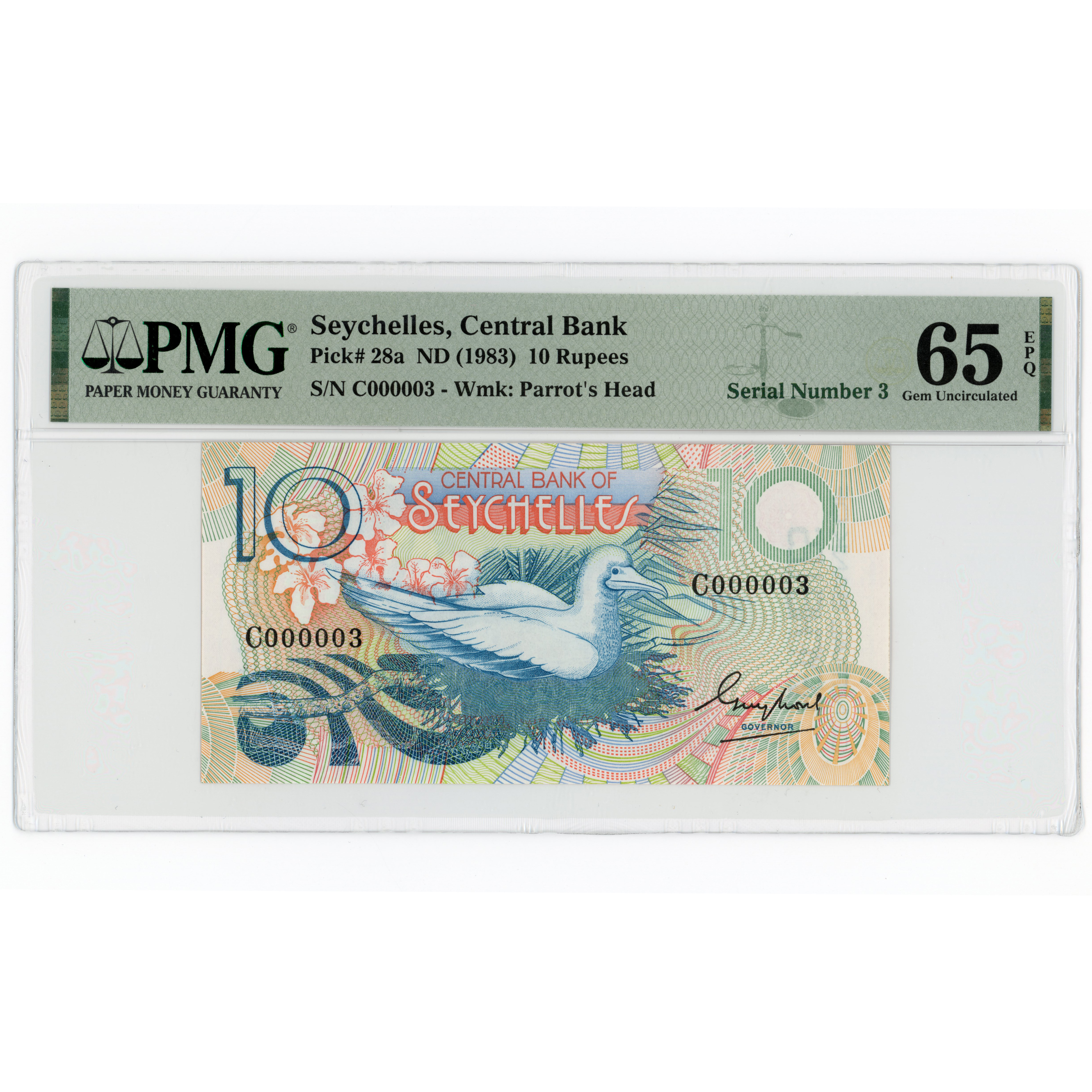 Seychelles - 10 Roupies - ND - C000003 avers Seychelles - 10 Roupies - ND - C000003 avers