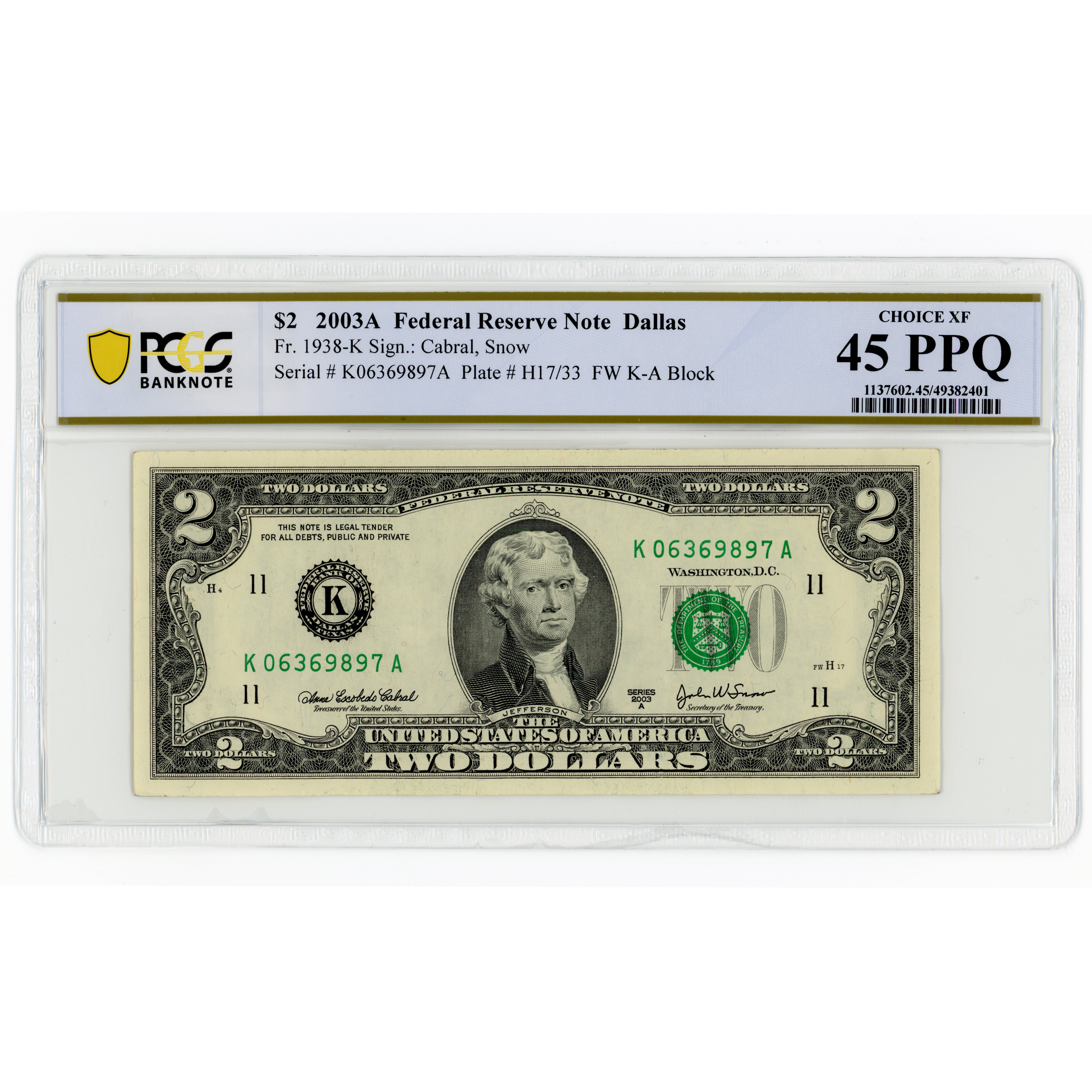 USA - 2 Dollars - 2003 avers USA - 2 Dollars - 2003 avers