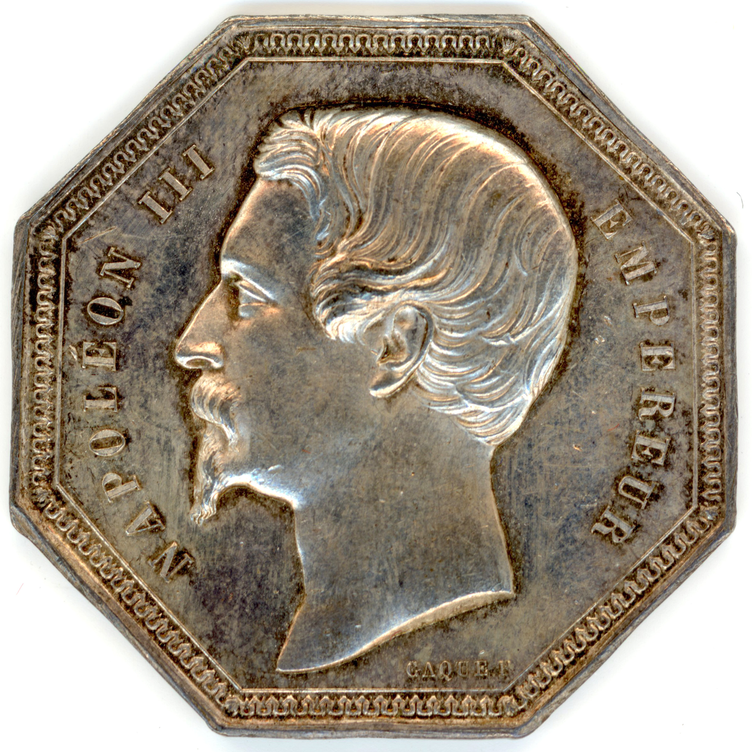 Napoléon III - Agent de Change de Paris - 1853 avers Napoléon III - Agent de Change de Paris - 1853 avers