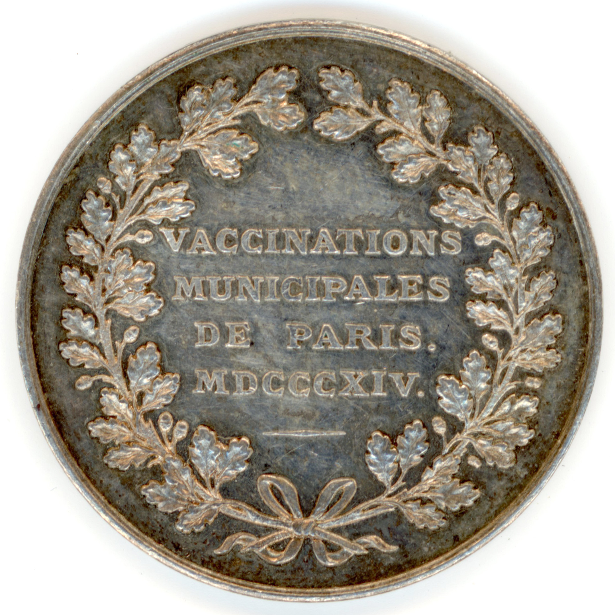 Médecine - Vaccinations de Paris - 1814 revers Médecine - Vaccinations de Paris - 1814 revers