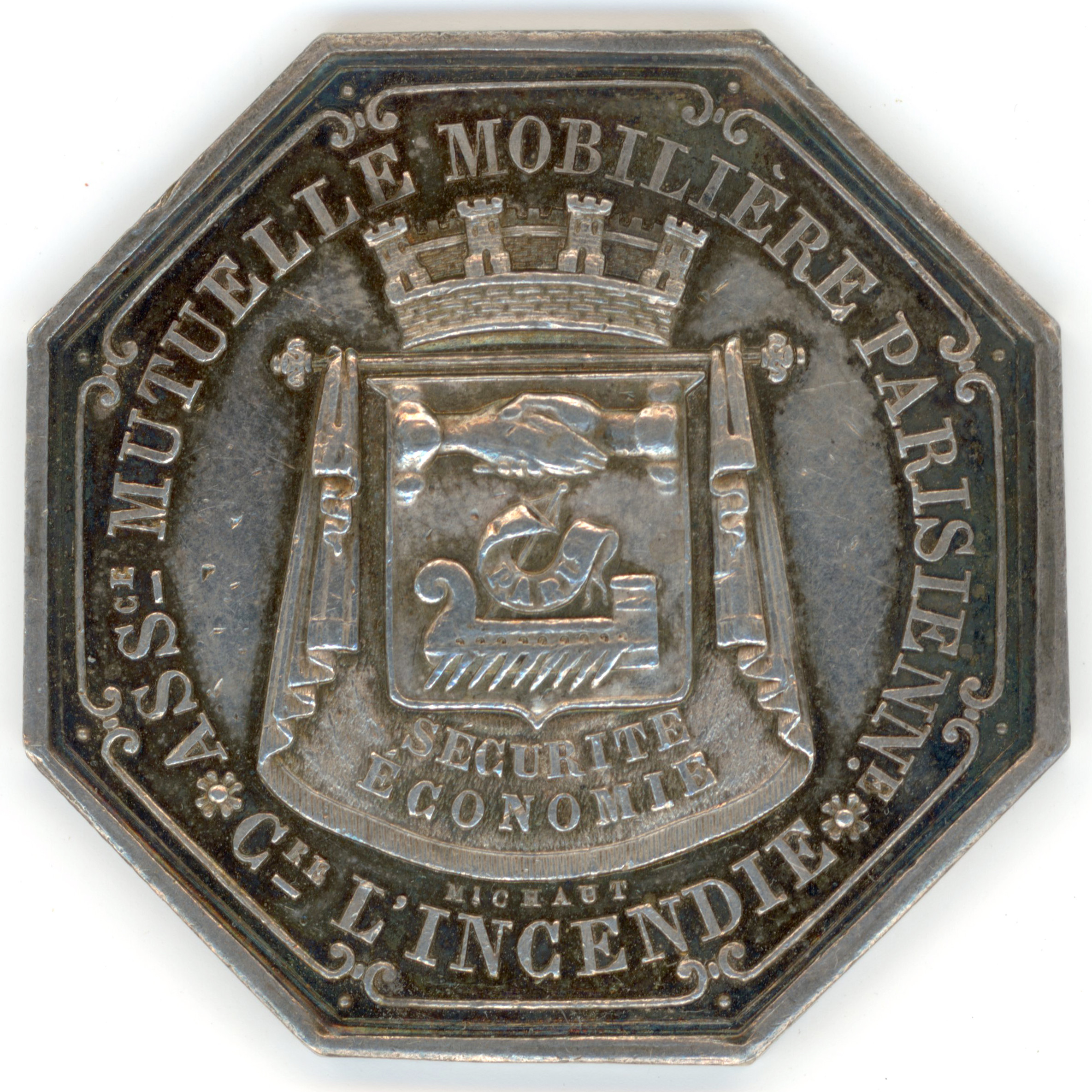 Jeton - Assurance contre l’incendie - 1837 avers Jeton - Assurance contre l’incendie - 1837 avers
