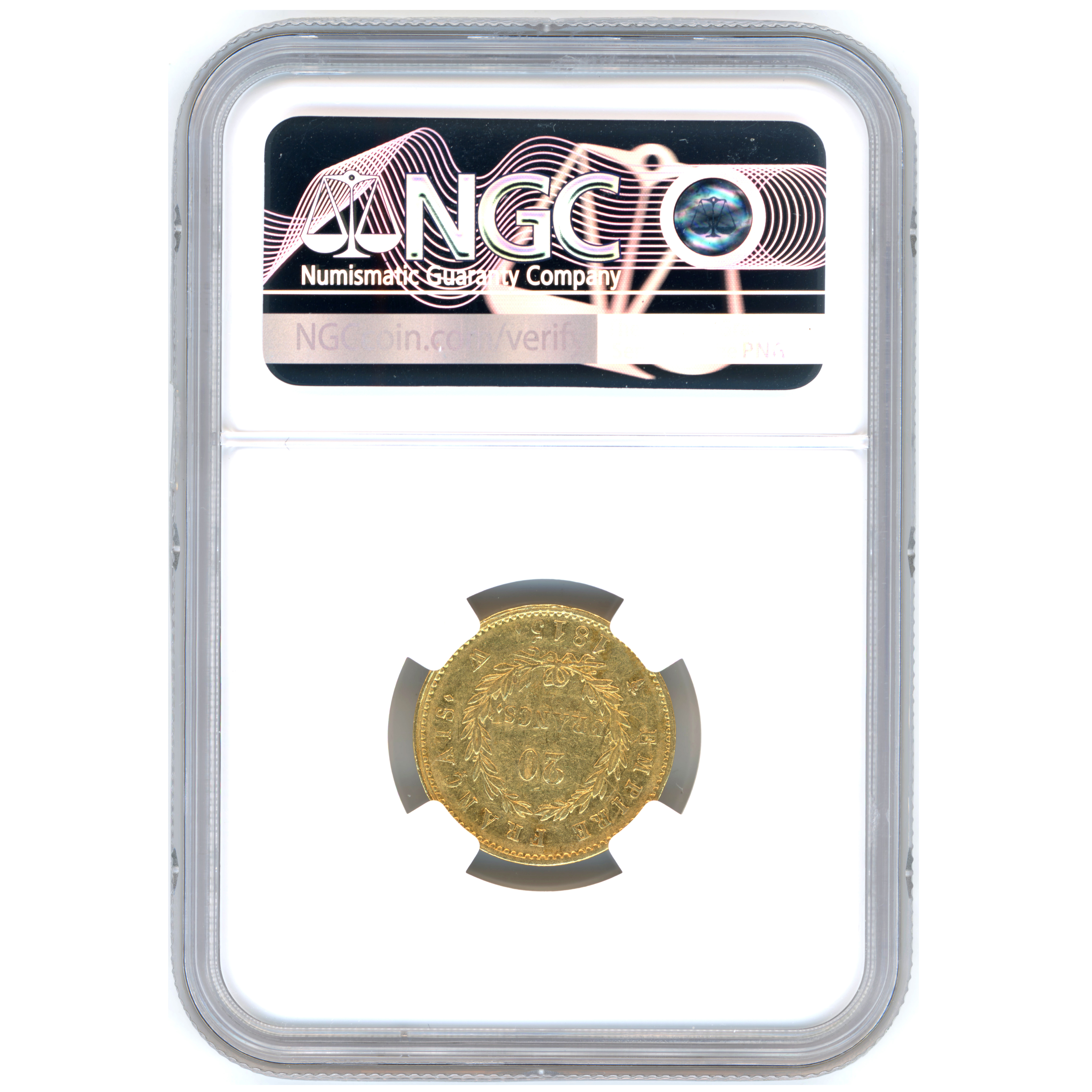 Napoléon Ier - 20 Francs 1815 W revers Napoléon Ier - 20 Francs 1815 W revers