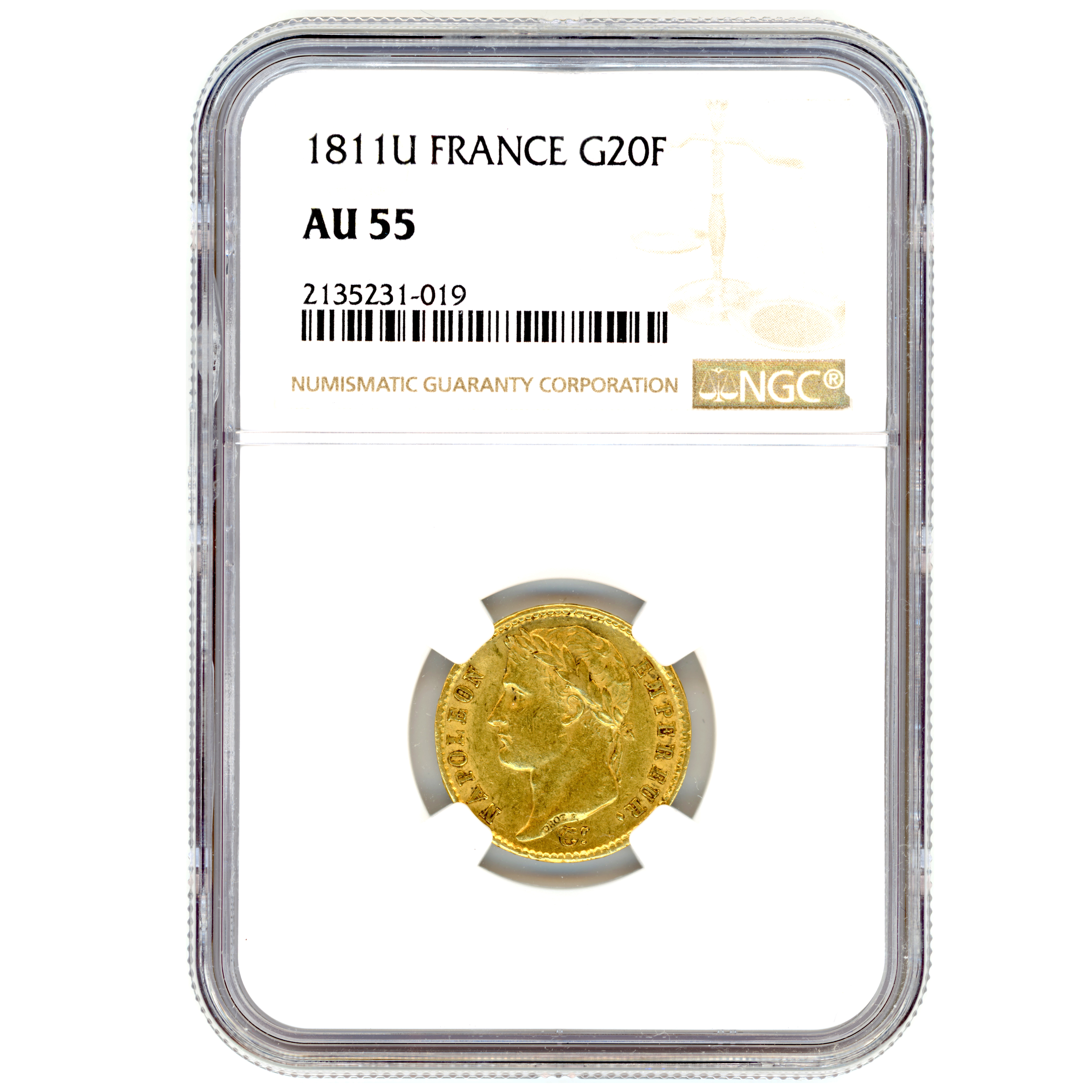 Napoléon Ier - 20 Francs - 1811 U avers Napoléon Ier - 20 Francs - 1811 U avers