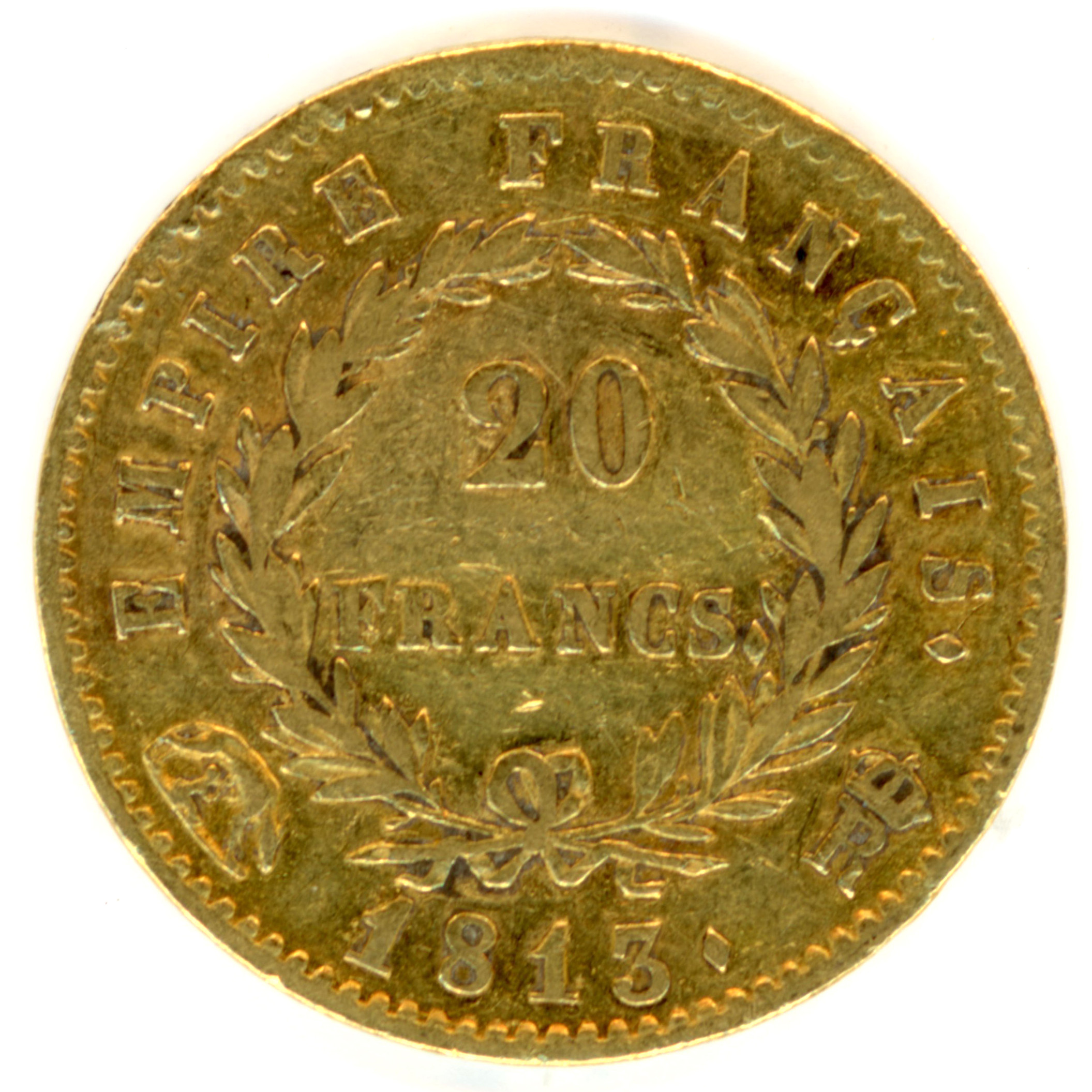 Napoléon Ier - 20 Francs - 1813 - Rome revers Napoléon Ier - 20 Francs - 1813 - Rome revers