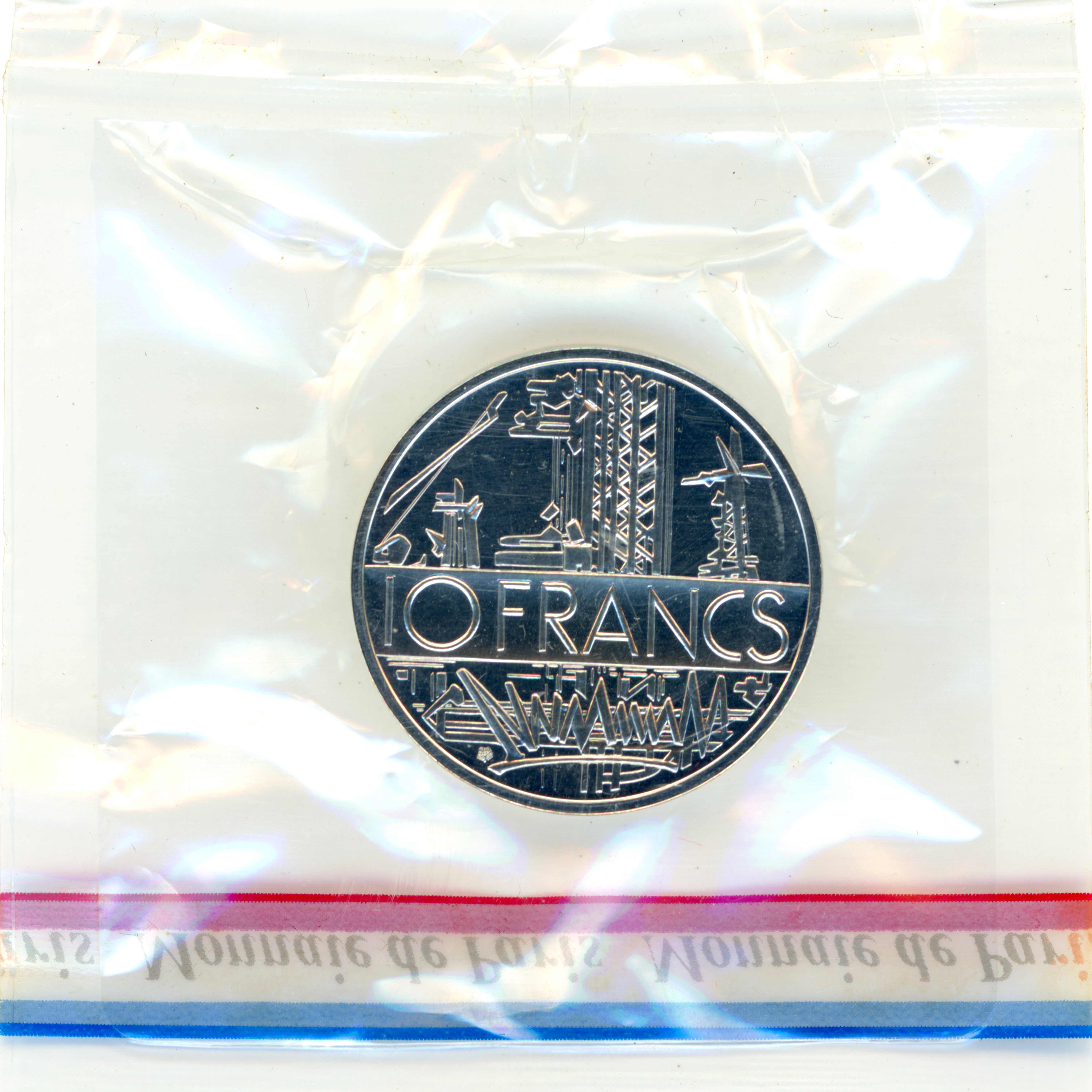 10 Francs Mathieu - Piéfort argent - 1981 revers 10 Francs Mathieu - Piéfort argent - 1981 revers
