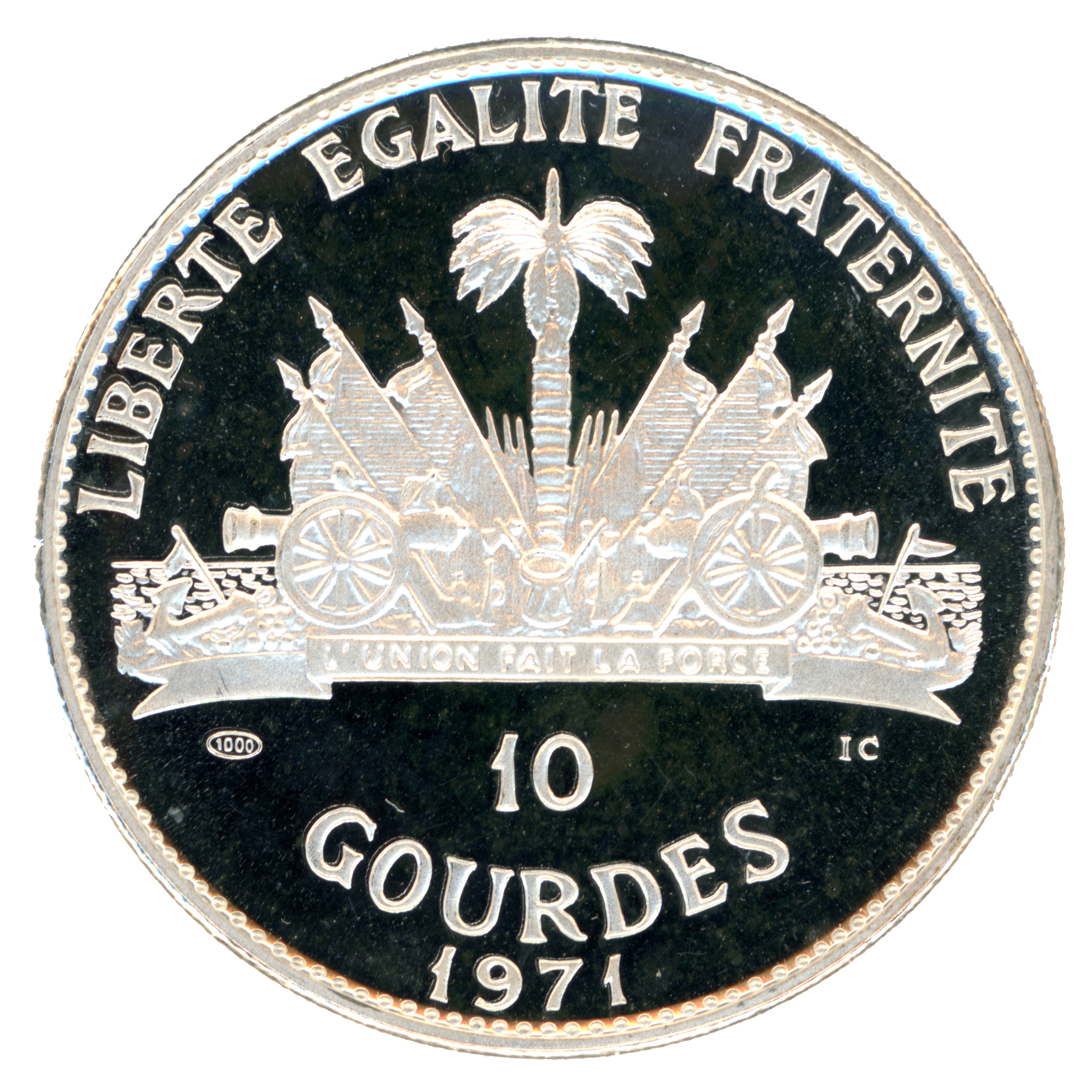 Haïti - 10 Gourdes - Yankton Sioux - 1971 revers Haïti - 10 Gourdes - Yankton Sioux - 1971 revers