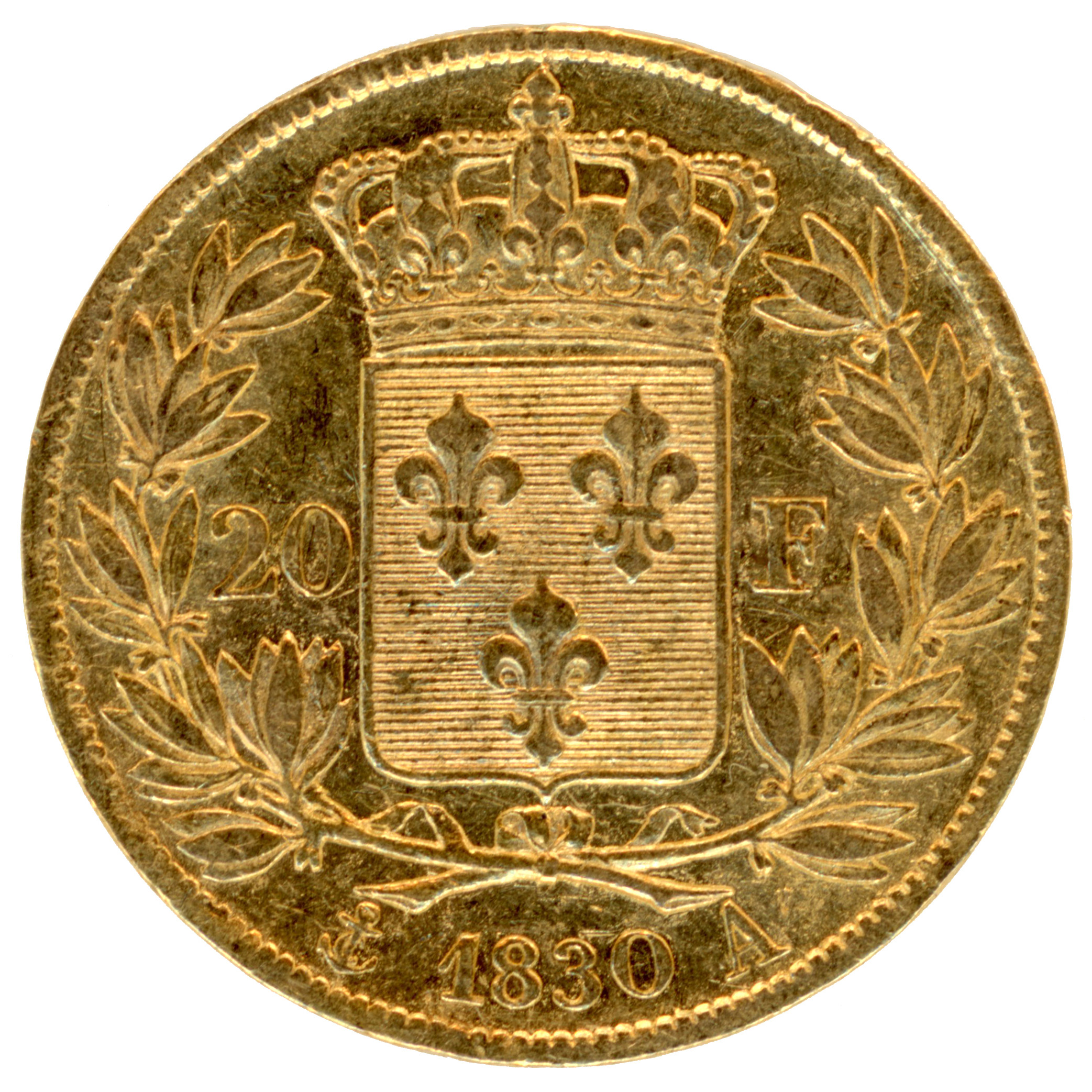 Charles X - 20 Francs - 1830 Paris revers Charles X - 20 Francs - 1830 Paris revers