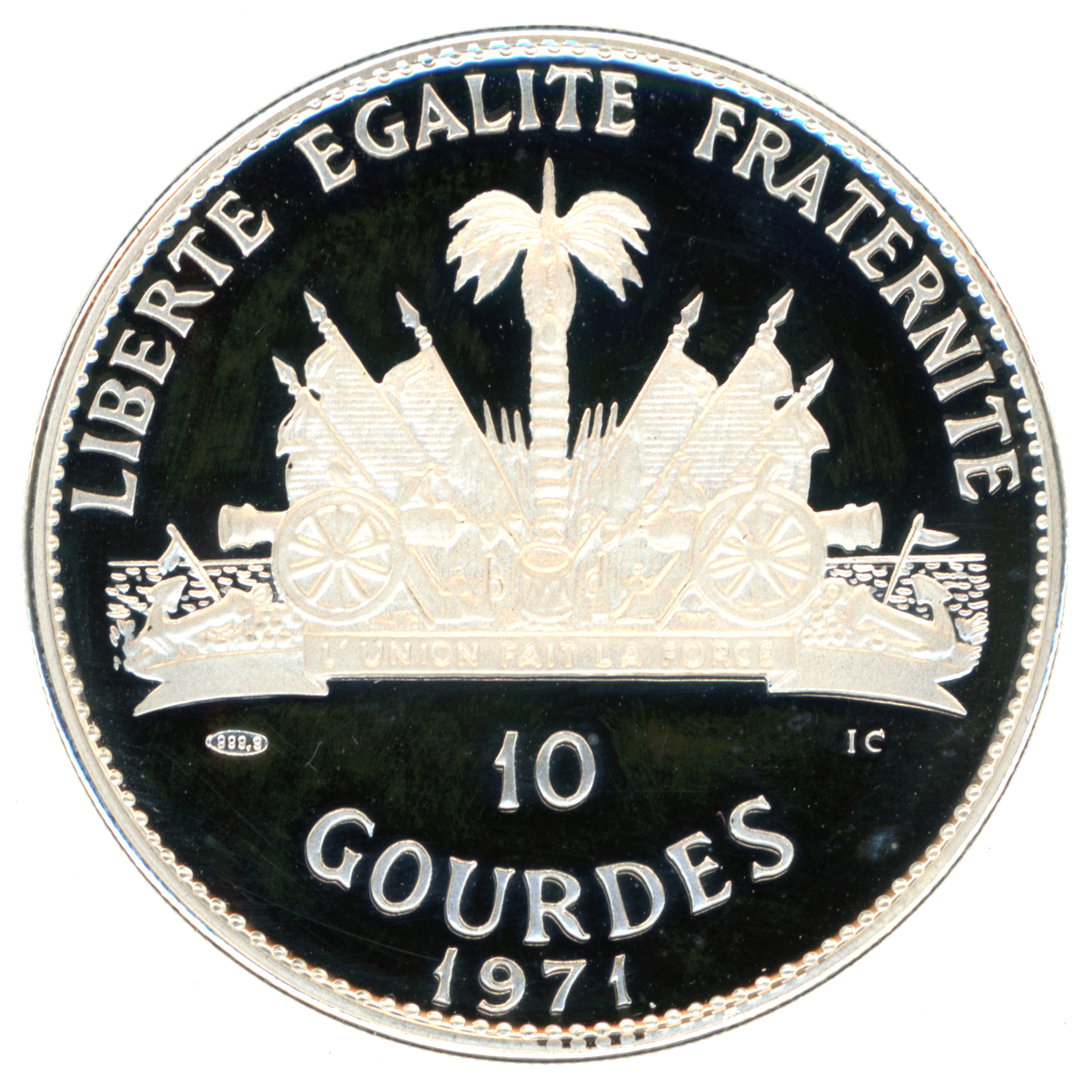 Haïti - 10 Gourdes - Nez Percé - 1971 revers Haïti - 10 Gourdes - Nez Percé - 1971 revers