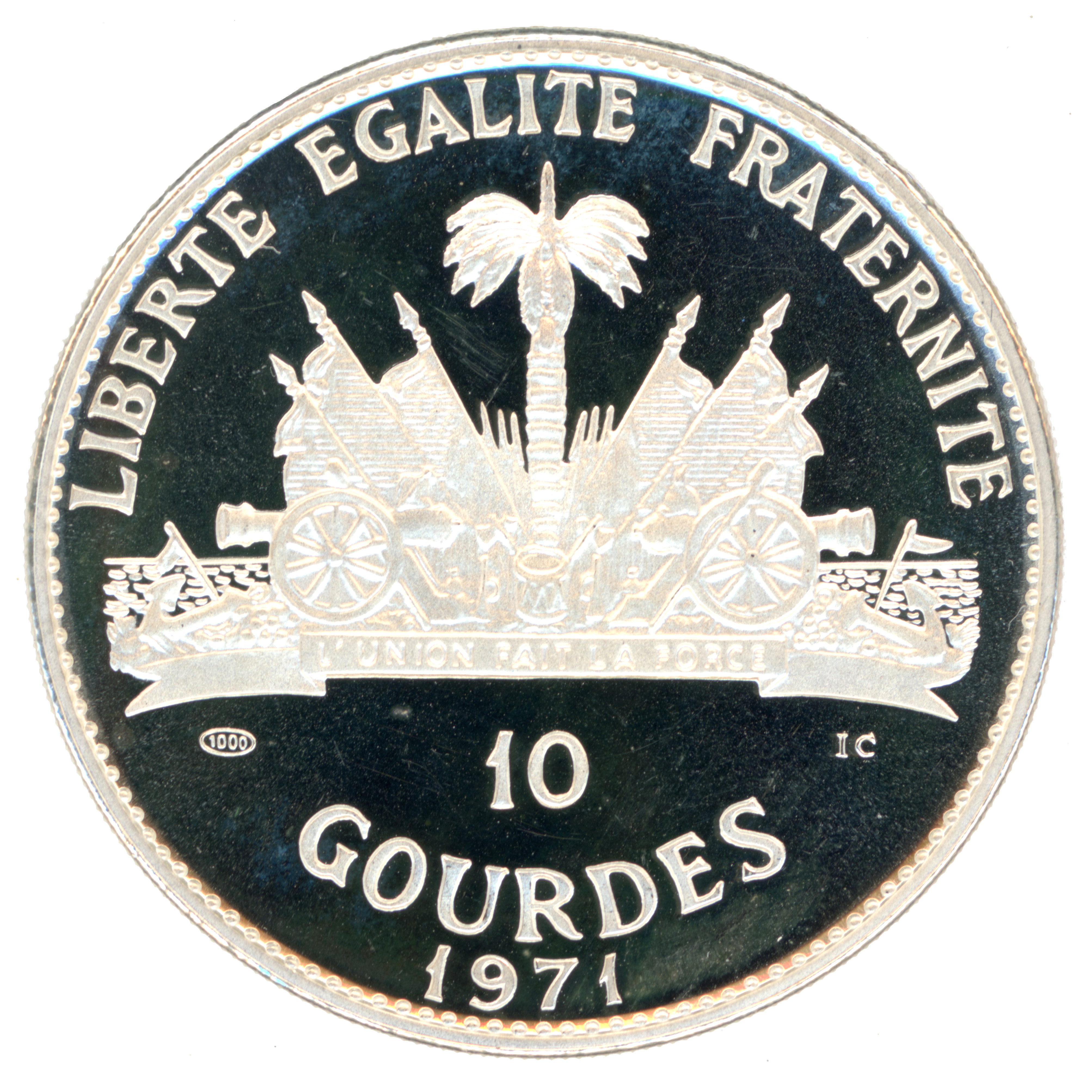 Haïti - 10 Gourdes - Oglala Sioux - 1971 revers Haïti - 10 Gourdes - Oglala Sioux - 1971 revers