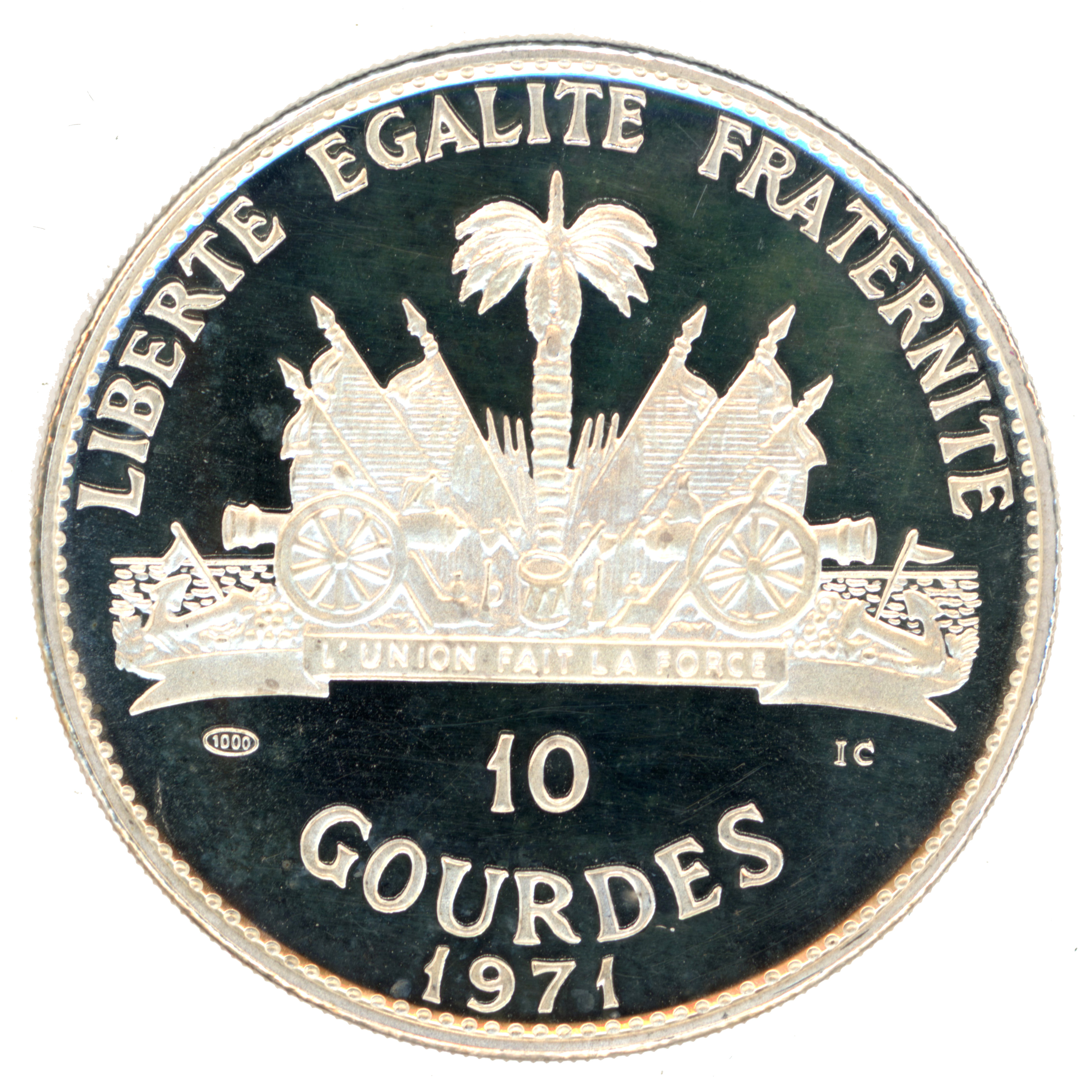Haïti - 10 Gourdes - Guerre des Séminoles - 1971 revers Haïti - 10 Gourdes - Guerre des Séminoles - 1971 revers