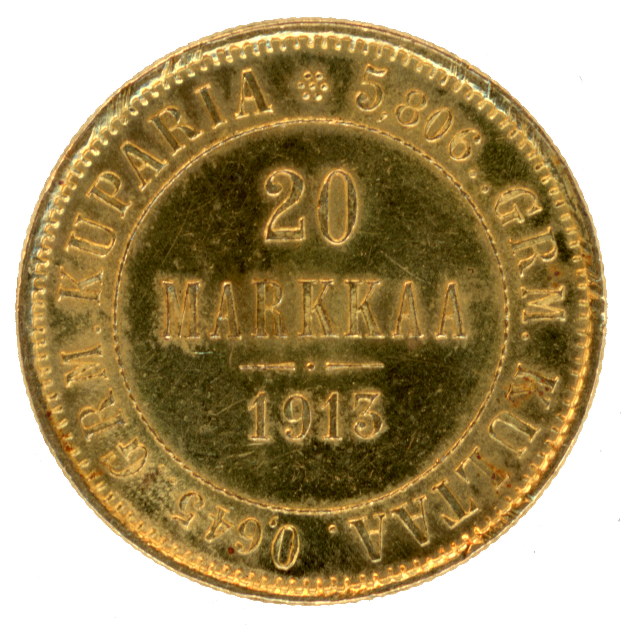 Finlande - 20 Markkaa - 1913 - Helsinki avers Finlande - 20 Markkaa - 1913 - Helsinki avers
