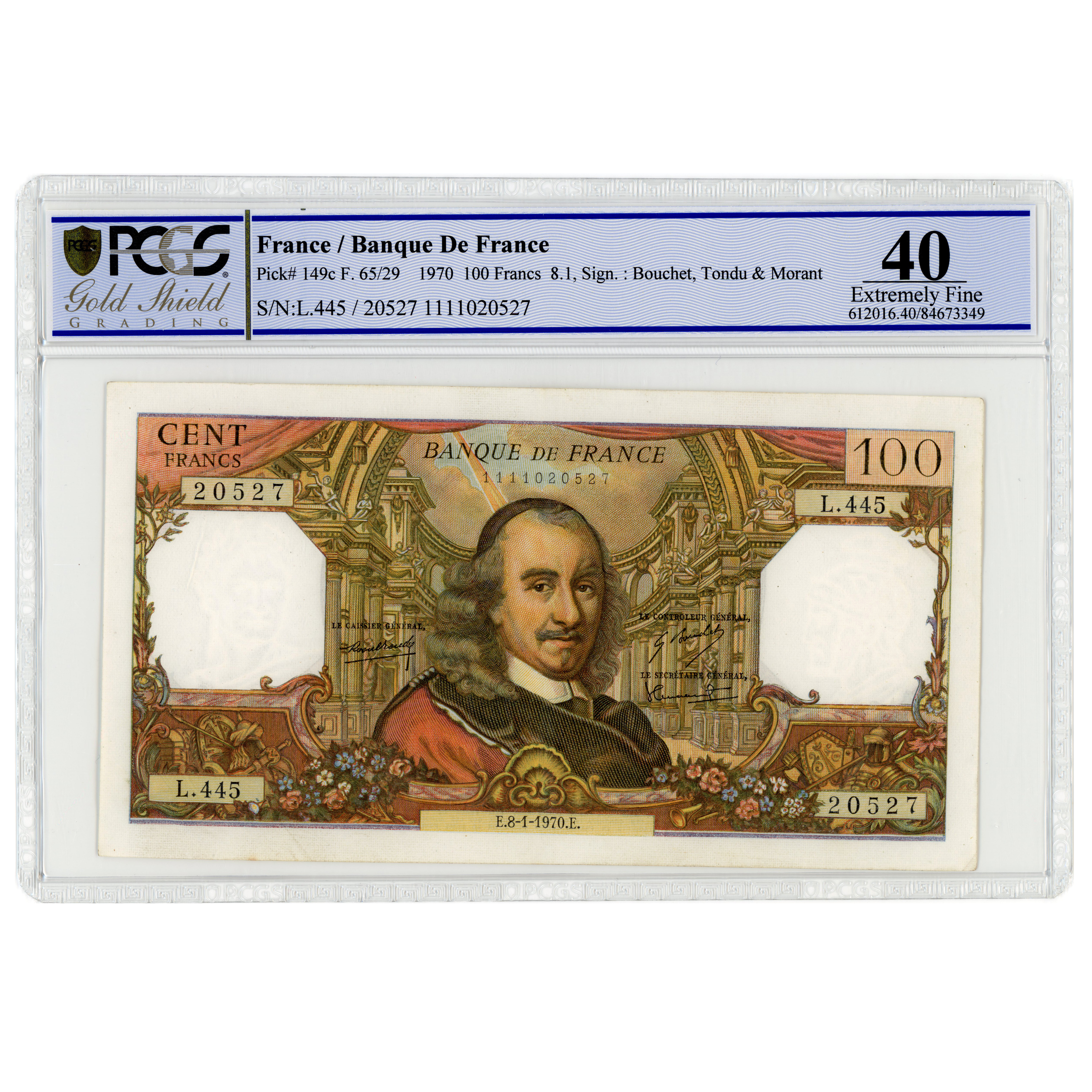 France - 100 Francs Corneille - 1970 avers France - 100 Francs Corneille - 1970 avers
