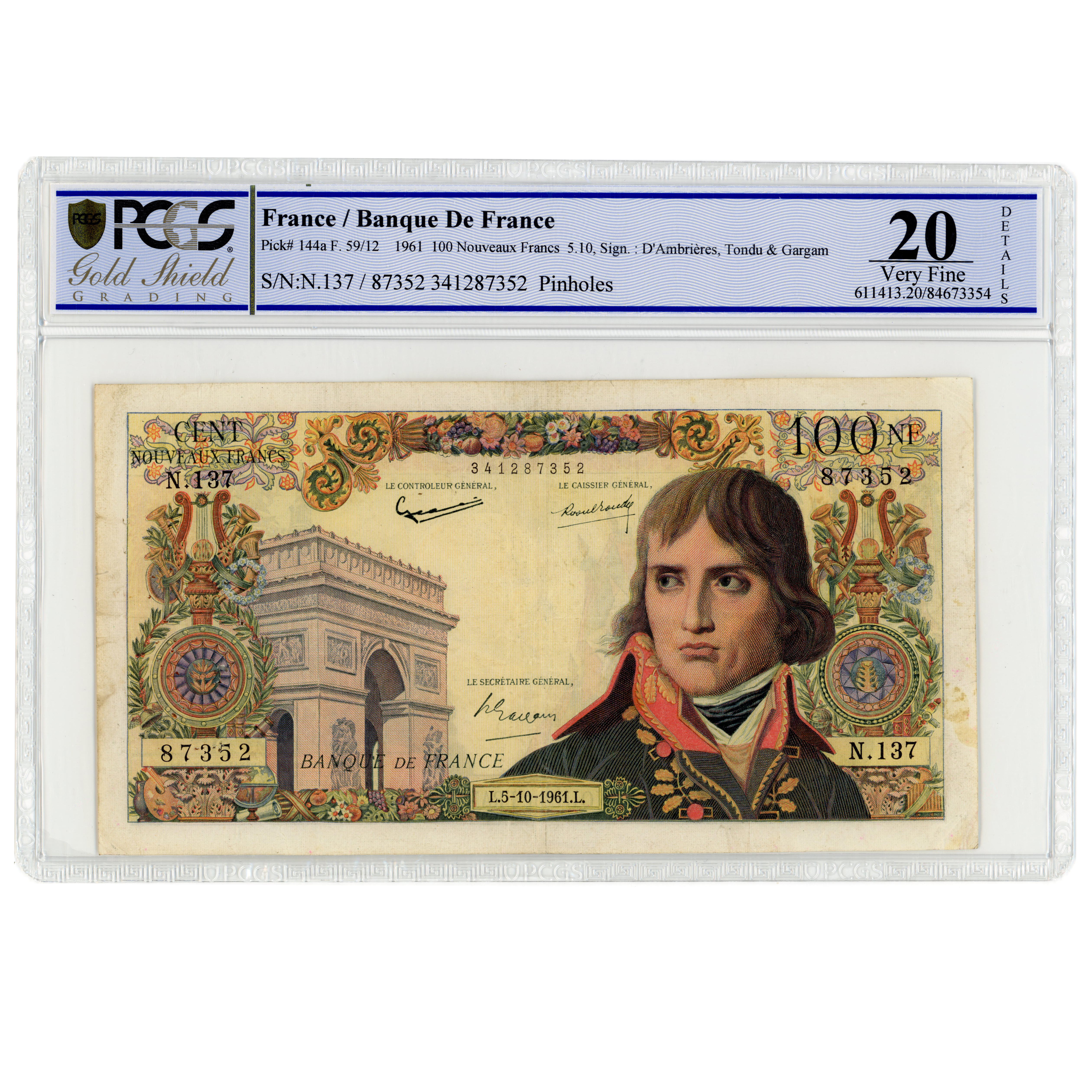 France - 100 NF - 1961 avers France - 100 NF - 1961 avers
