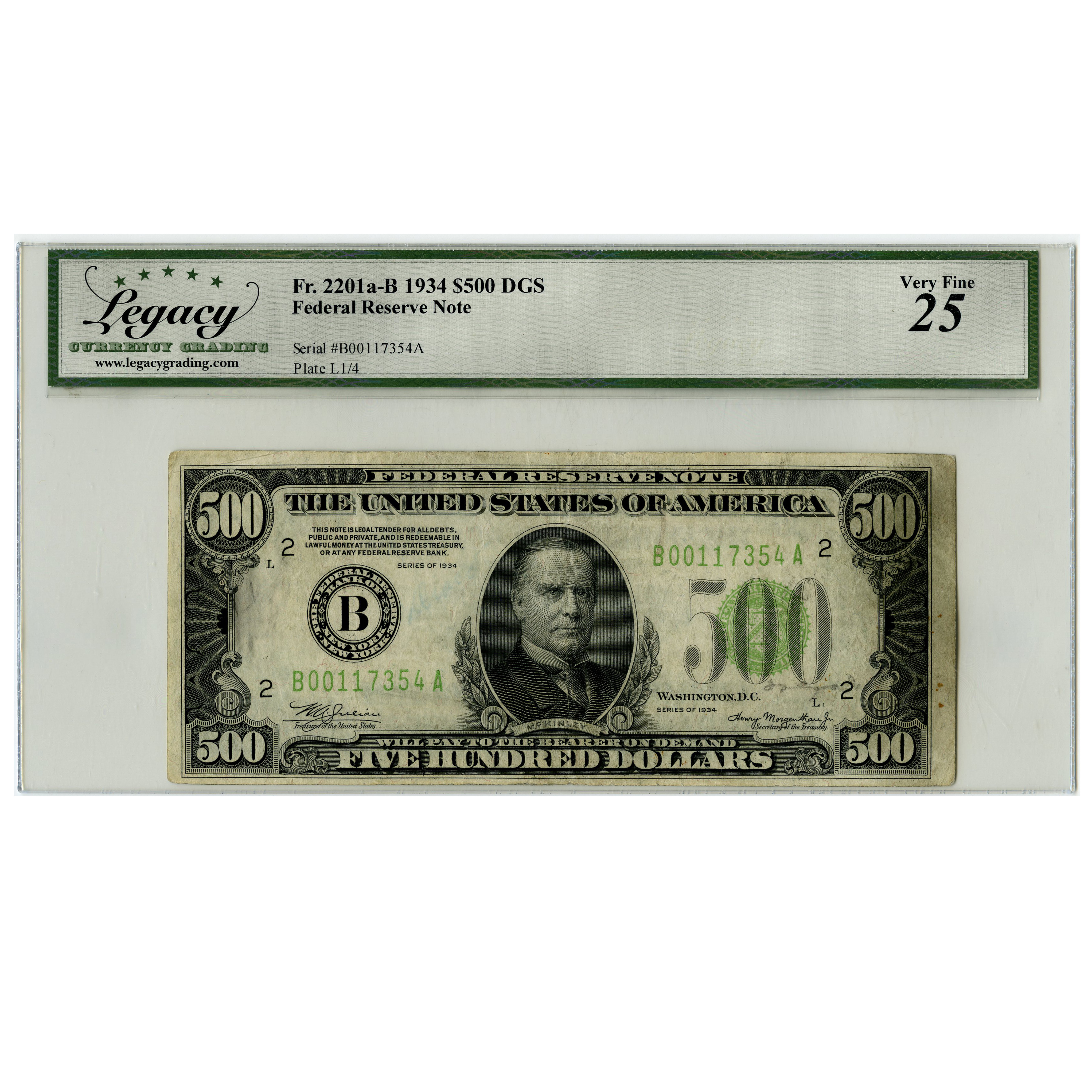 USA - 500 Dollars - B00117354A avers USA - 500 Dollars - B00117354A avers