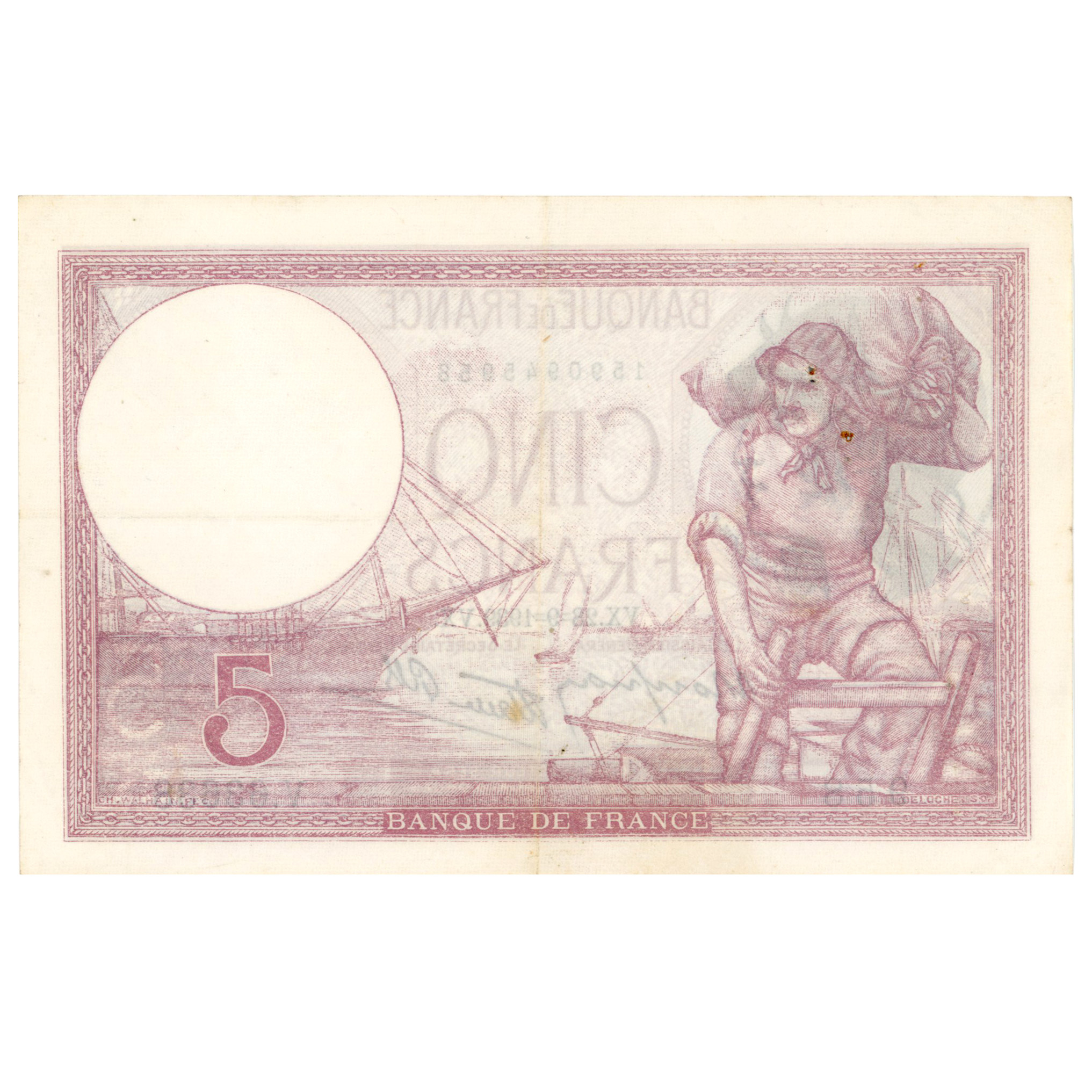 France - 5 Francs Femme Casquée - 1939 revers France - 5 Francs Femme Casquée - 1939 revers