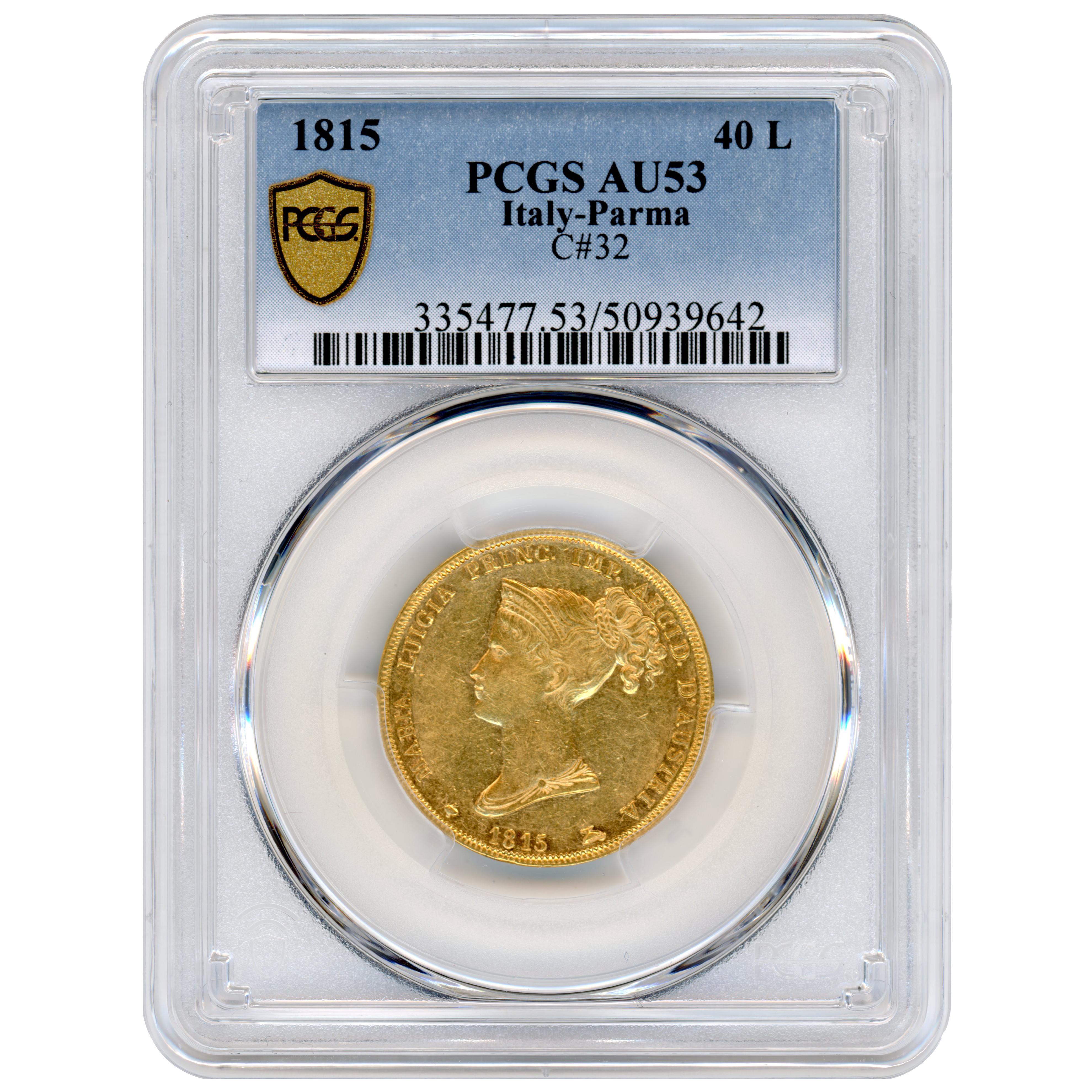 Italie - 40 Lire - 1815 - Milan avers Italie - 40 Lire - 1815 - Milan avers