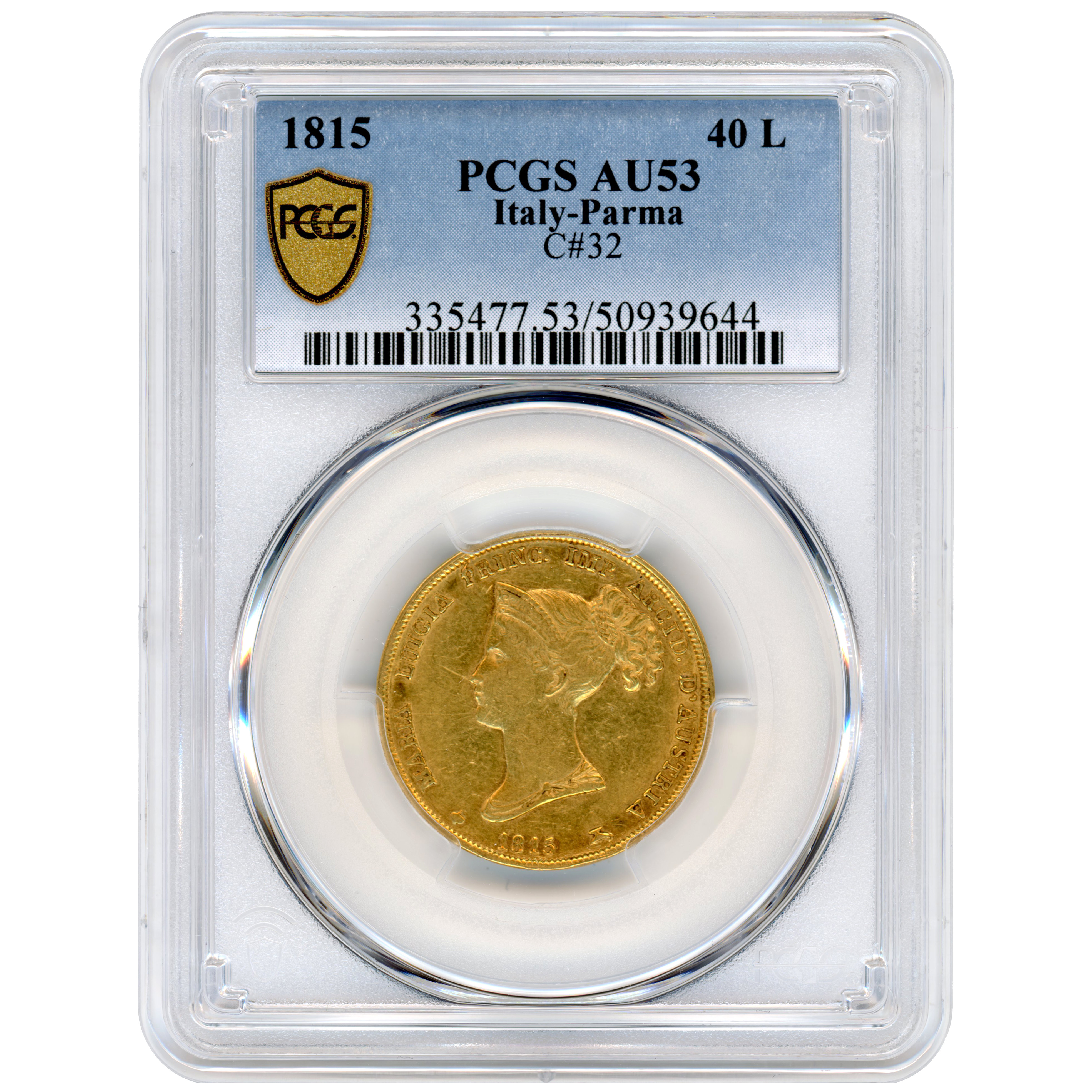 Italie - 40 Lire - 1815 - Milan avers Italie - 40 Lire - 1815 - Milan avers