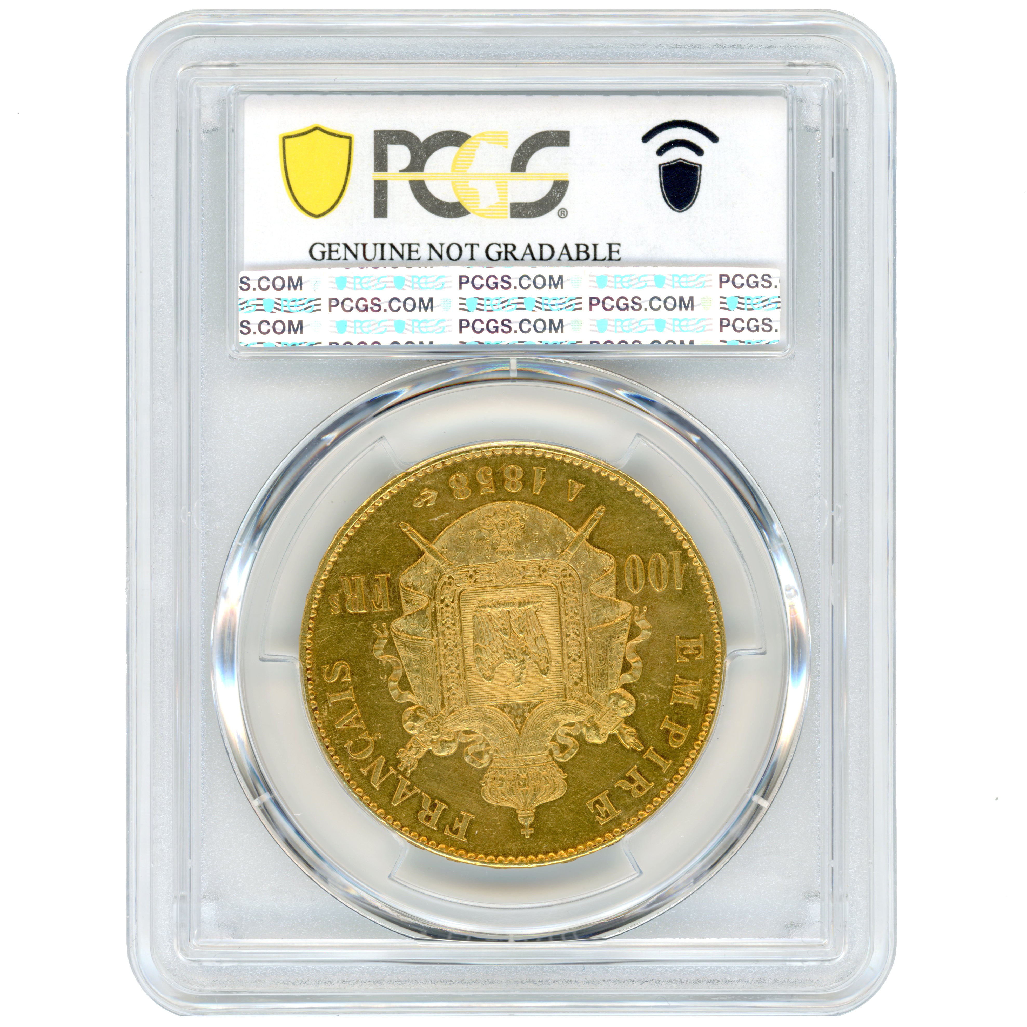 Napoléon III - 100 Francs - 1858 - Paris revers Napoléon III - 100 Francs - 1858 - Paris revers