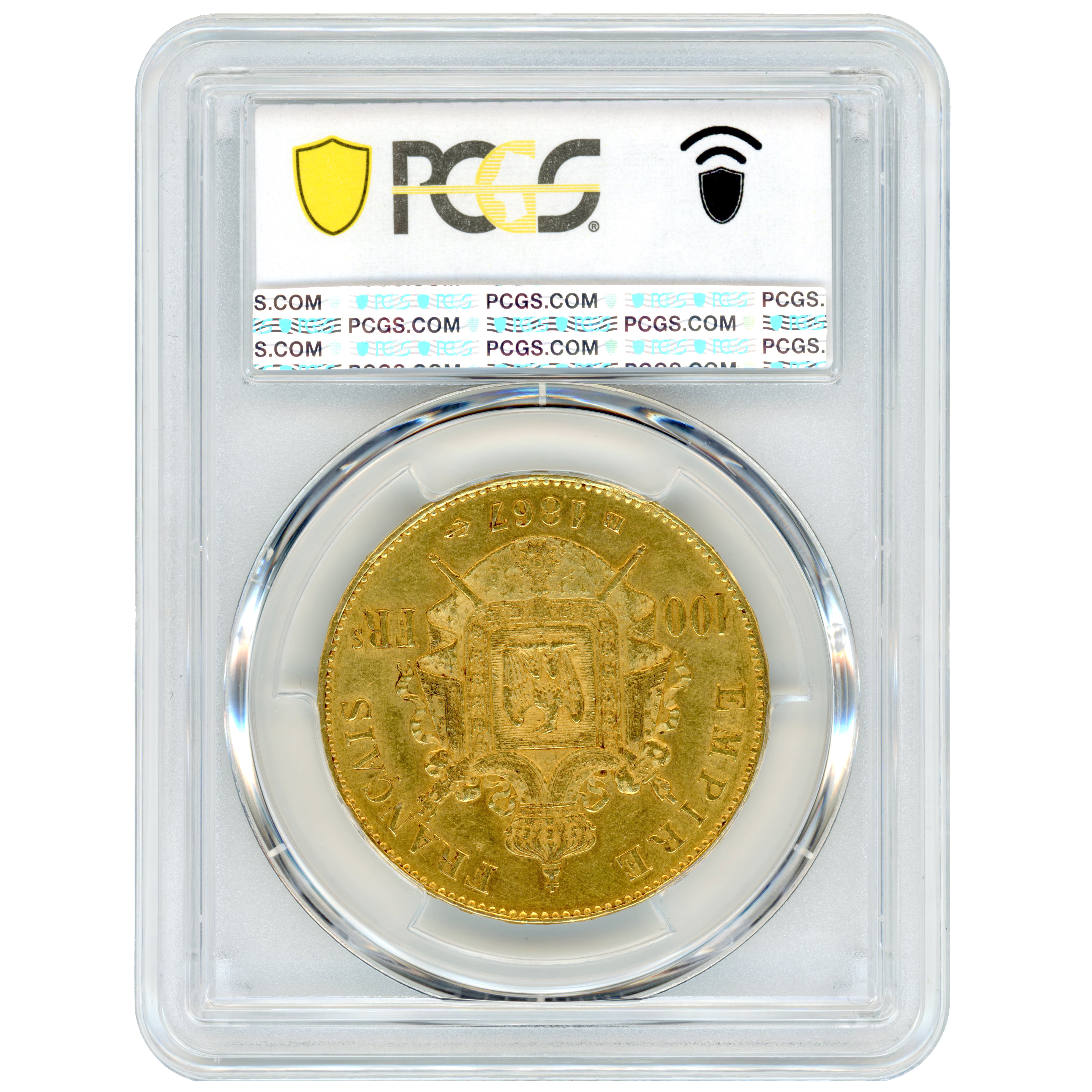 Napoléon III - 100 Francs - 1867 BB revers Napoléon III - 100 Francs - 1867 BB revers