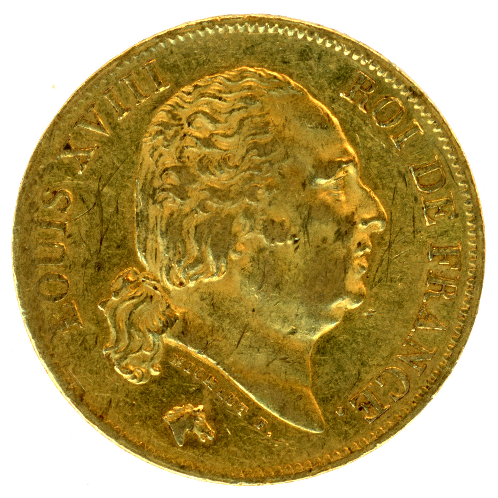 Louis XVIII - 40 Francs - 1819 - Lille avers Louis XVIII - 40 Francs - 1819 - Lille avers