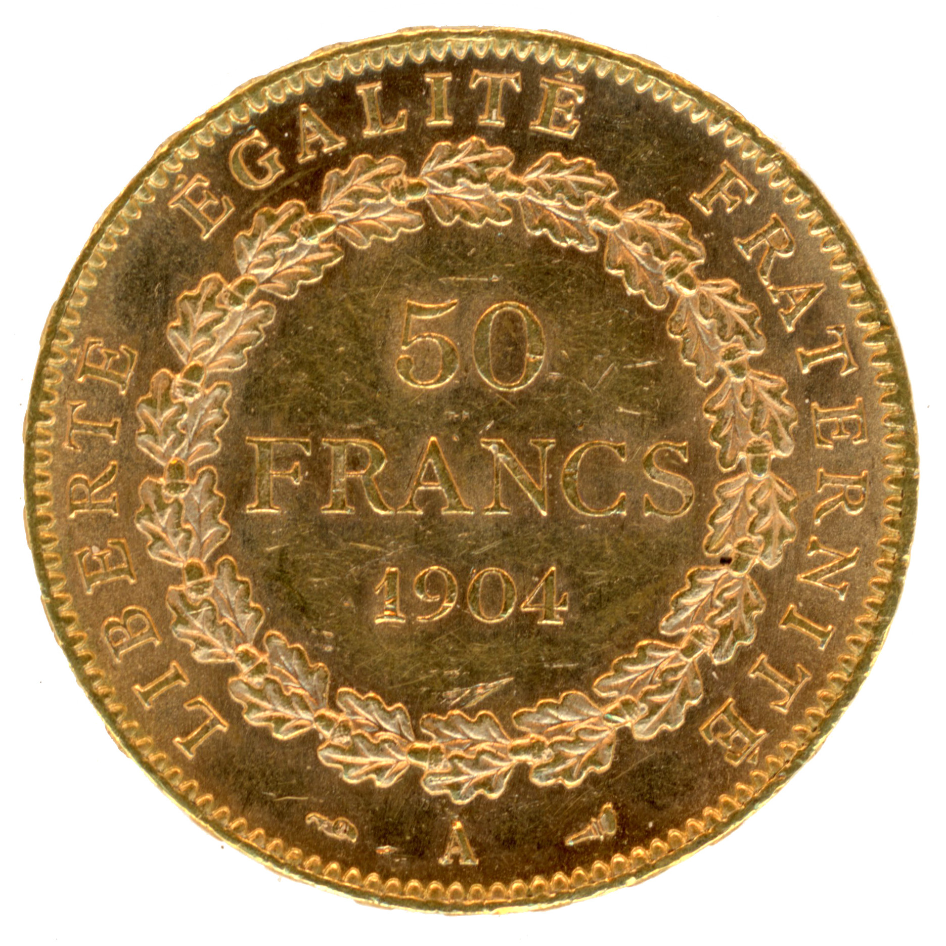50 Francs "Génie" - 1904 - Paris revers 50 Francs "Génie" - 1904 - Paris revers