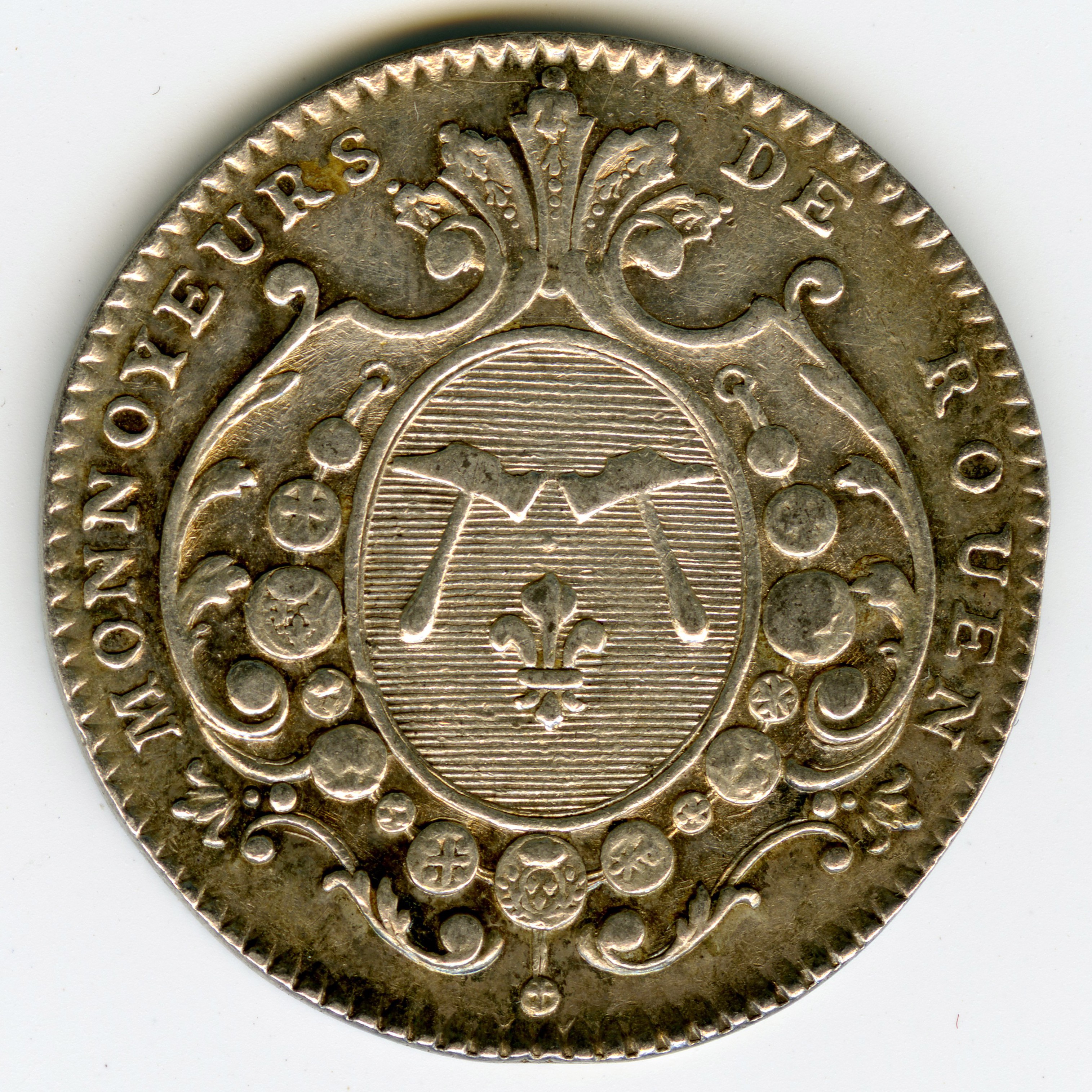 Jeton - Louis XV - Rouen revers Jeton - Louis XV - Rouen revers