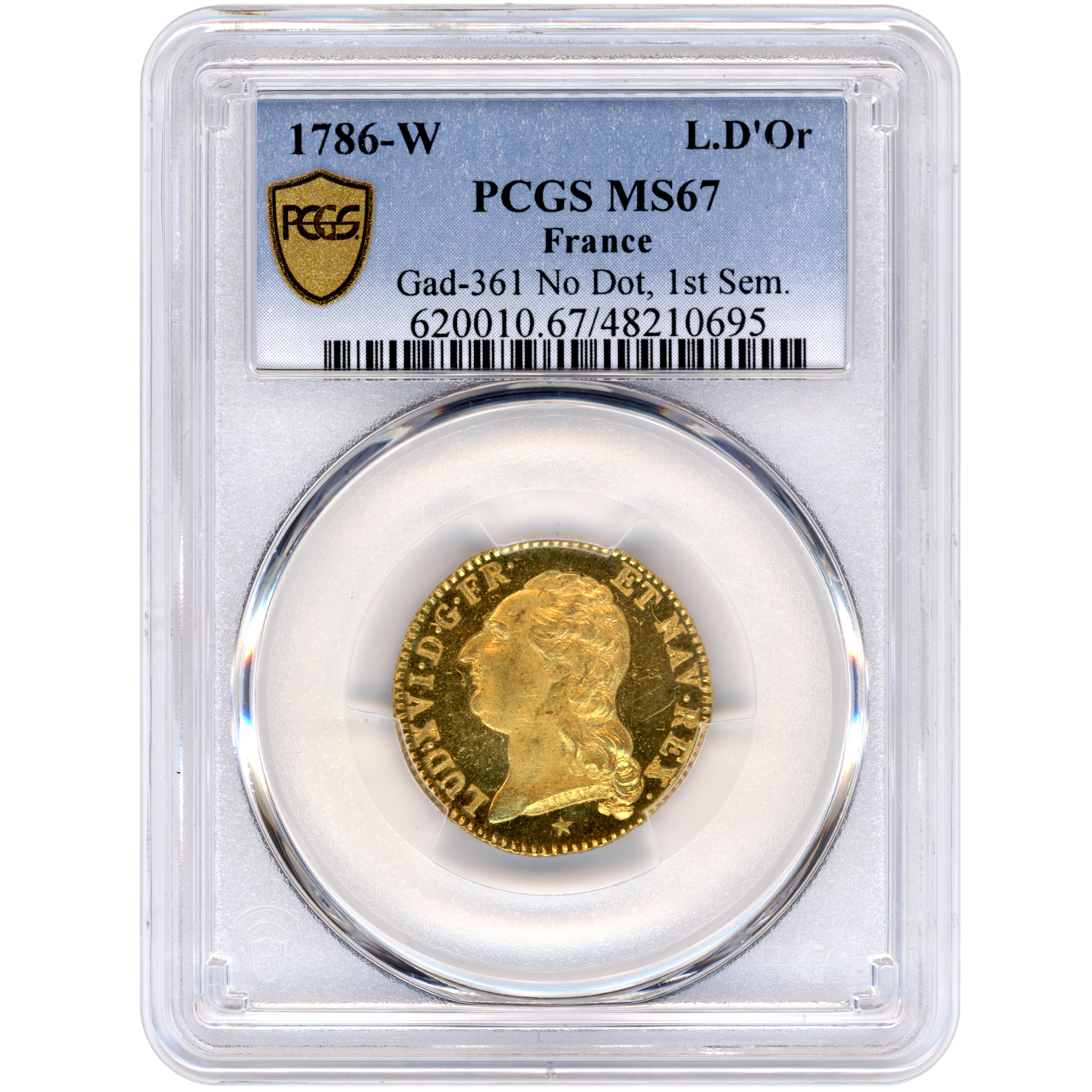 Louis XVI - Louis d'or à la tête nue - 1786 W avers Louis XVI - Louis d'or à la tête nue - 1786 W avers