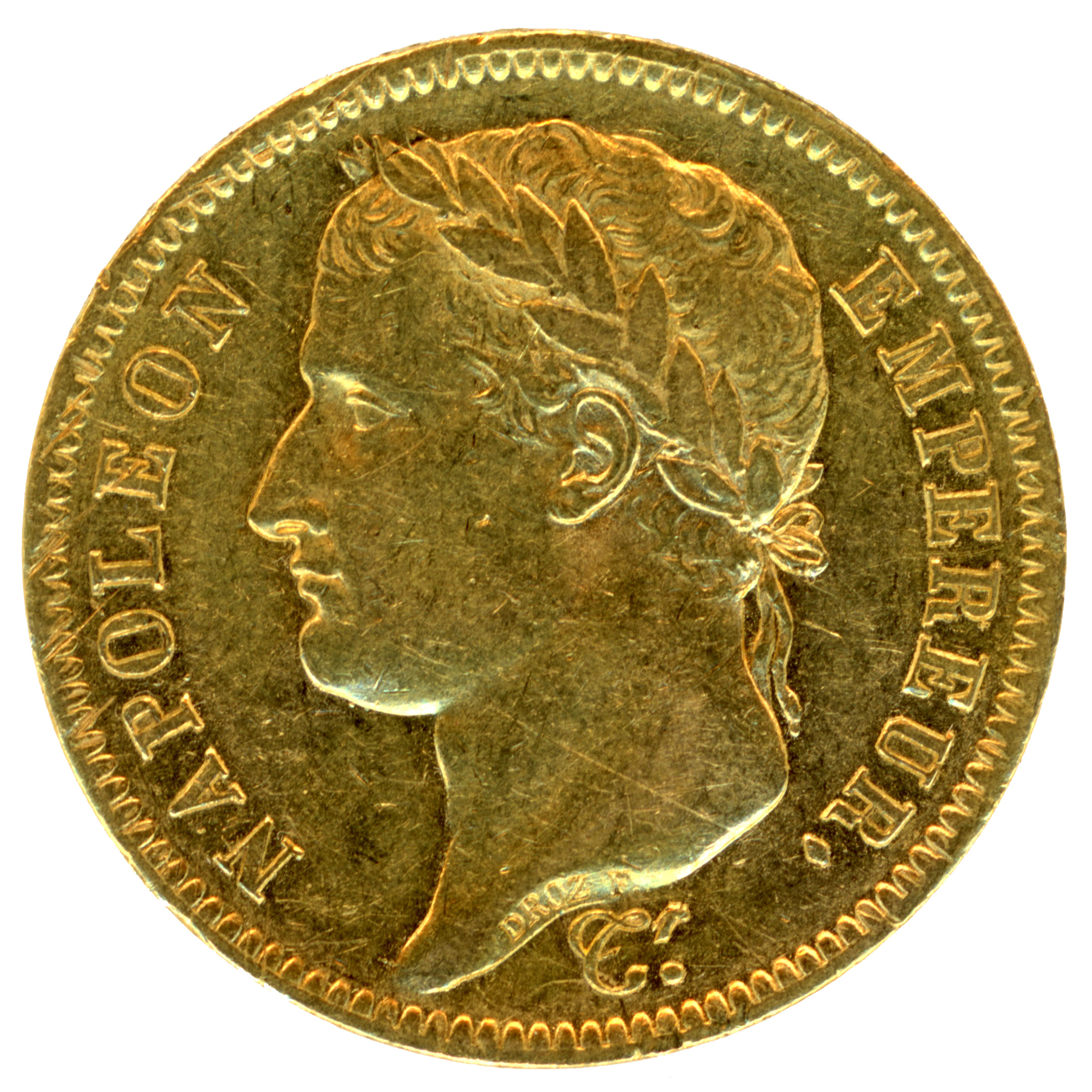Napoléon Ier - 40 Francs - 1813 - Paris avers Napoléon Ier - 40 Francs - 1813 - Paris avers
