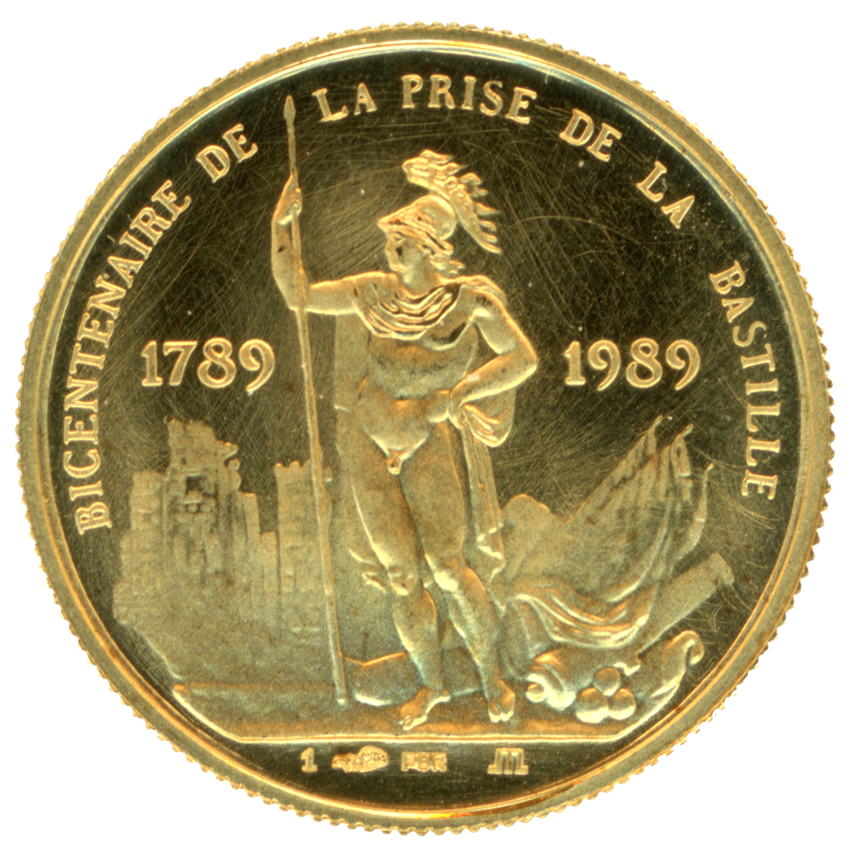 Médaille - Bicentenaire de la prise de la Bastille revers Médaille - Bicentenaire de la prise de la Bastille revers
