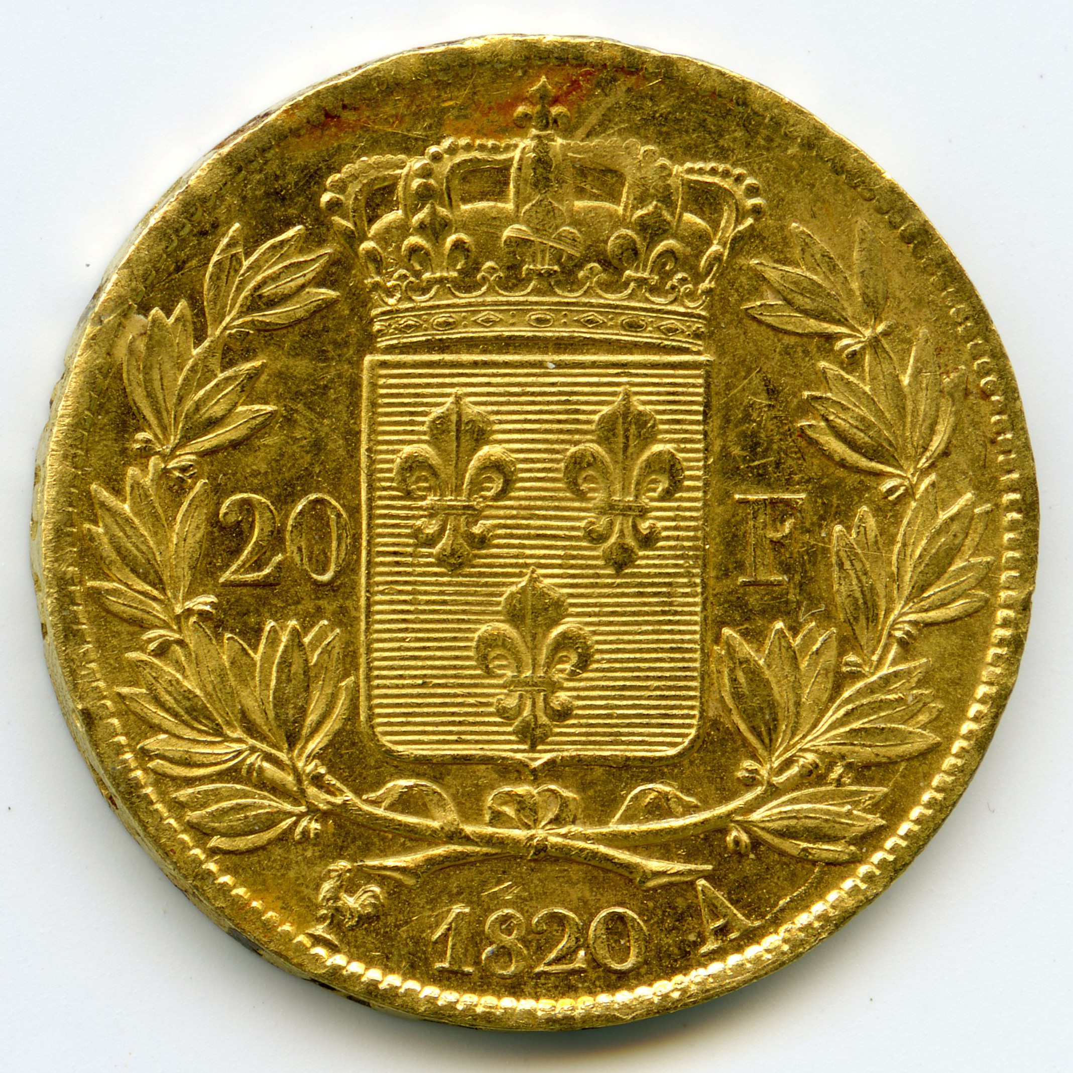 Louis XVIII - 20 Francs - 1820 A revers