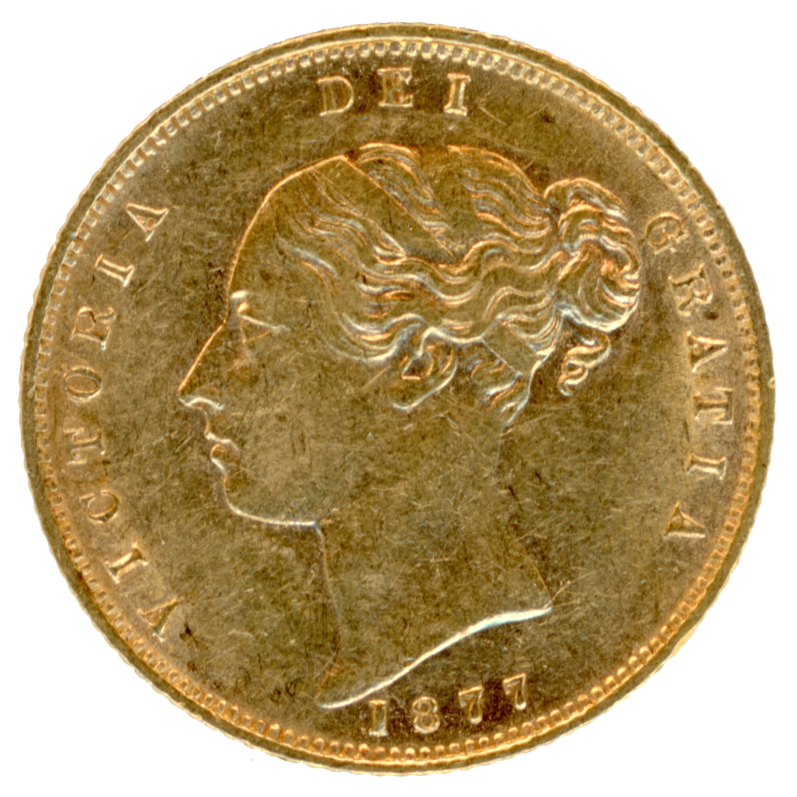 Grande-Bretagne - 1/2 Souverain - 1877 avers Grande-Bretagne - 1/2 Souverain - 1877 avers