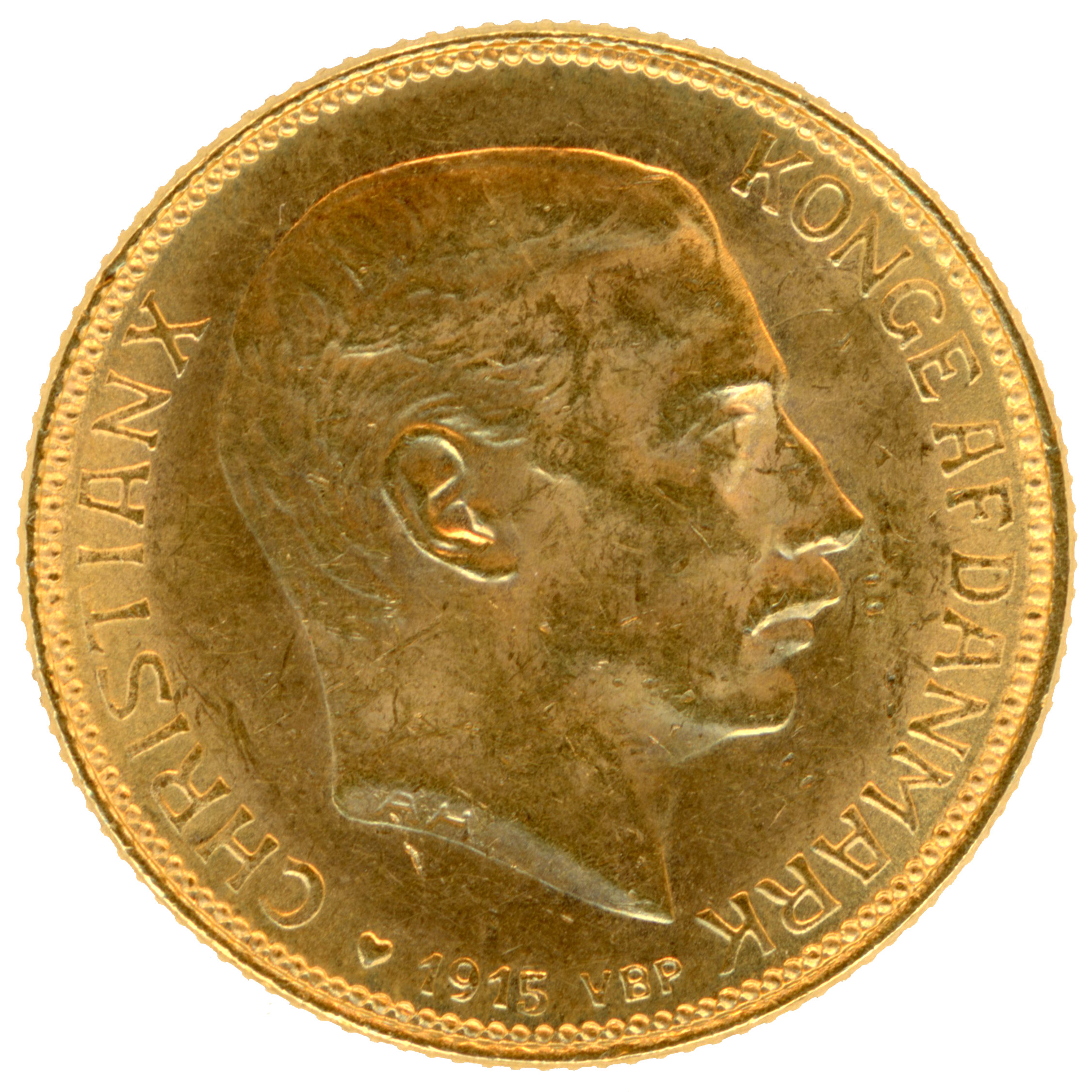 Danemark - 20 Kroner - 1915 avers Danemark - 20 Kroner - 1915 avers