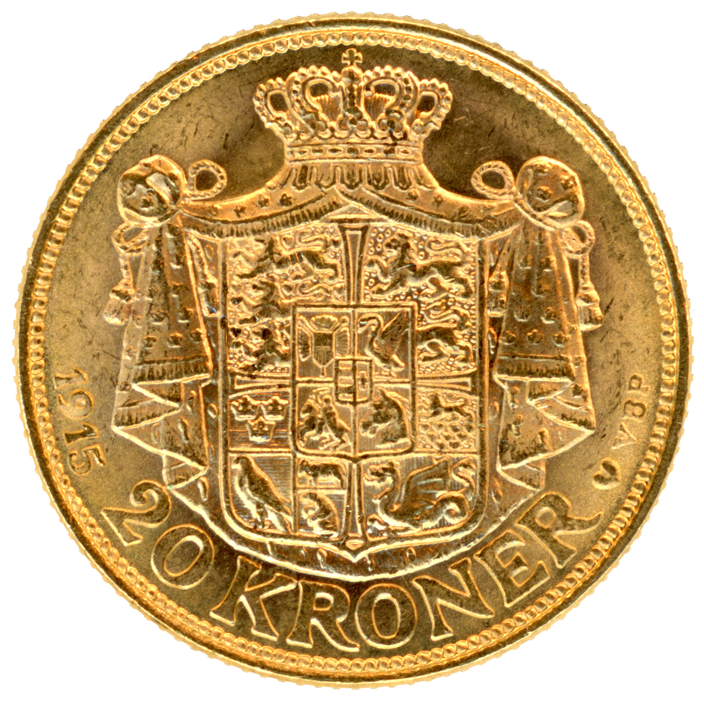 Danemark - 20 Kroner - 1915 revers Danemark - 20 Kroner - 1915 revers