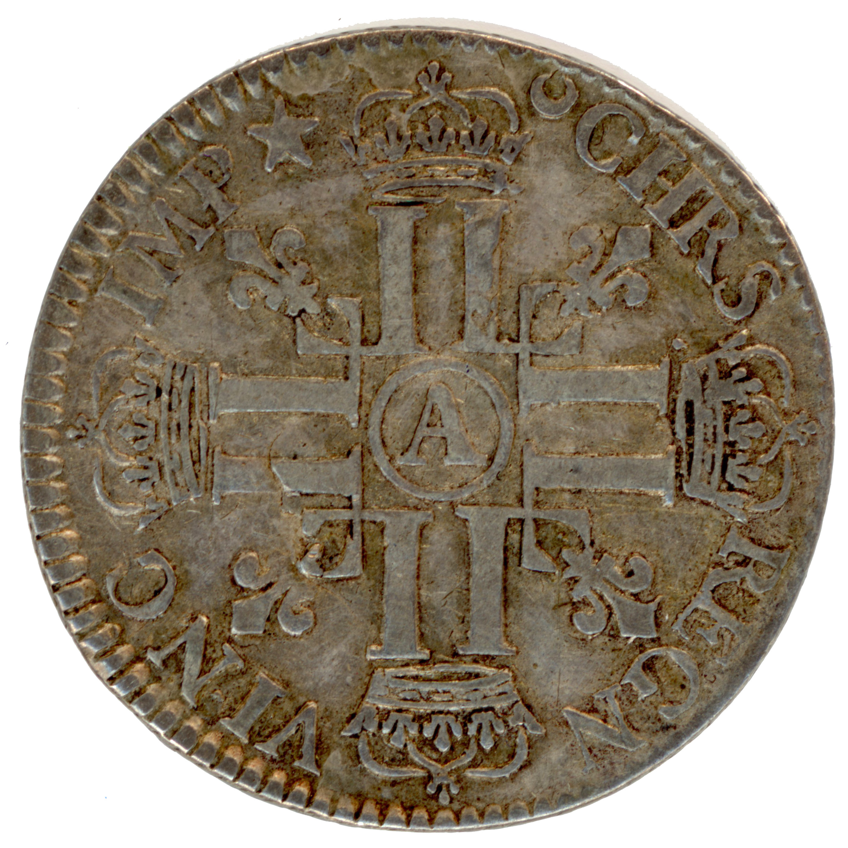 Louis XIV - 1/4 Écu aux 8L - 1690 - Paris revers