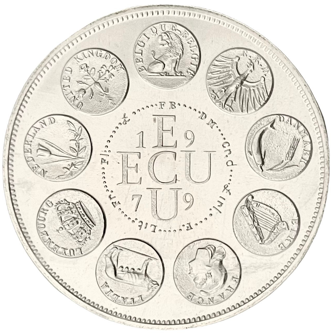 1 Ecu "Europa" 9 Pays - 1979 - Argent revers