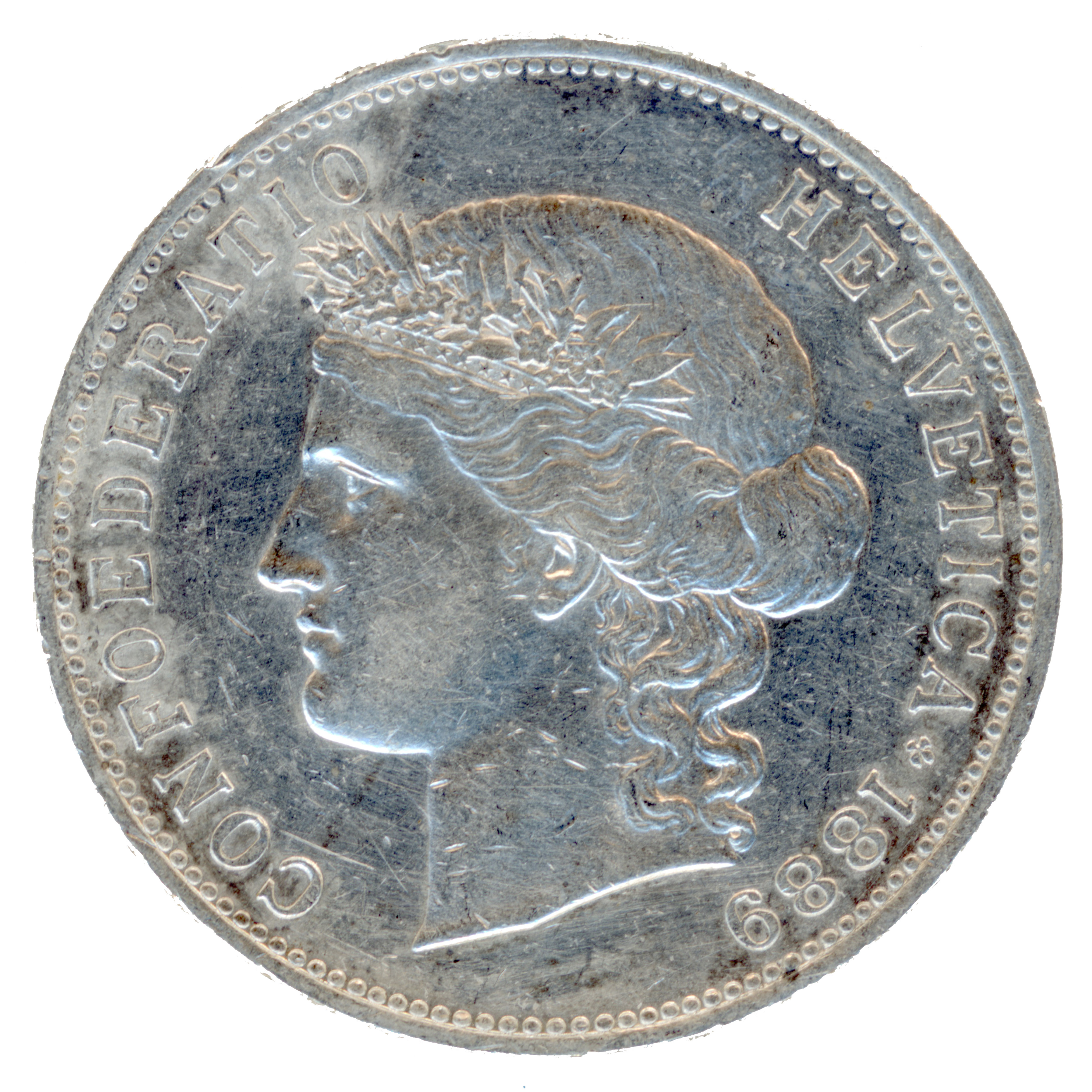 Suisse - 5 Francs - 1889 - Berne avers