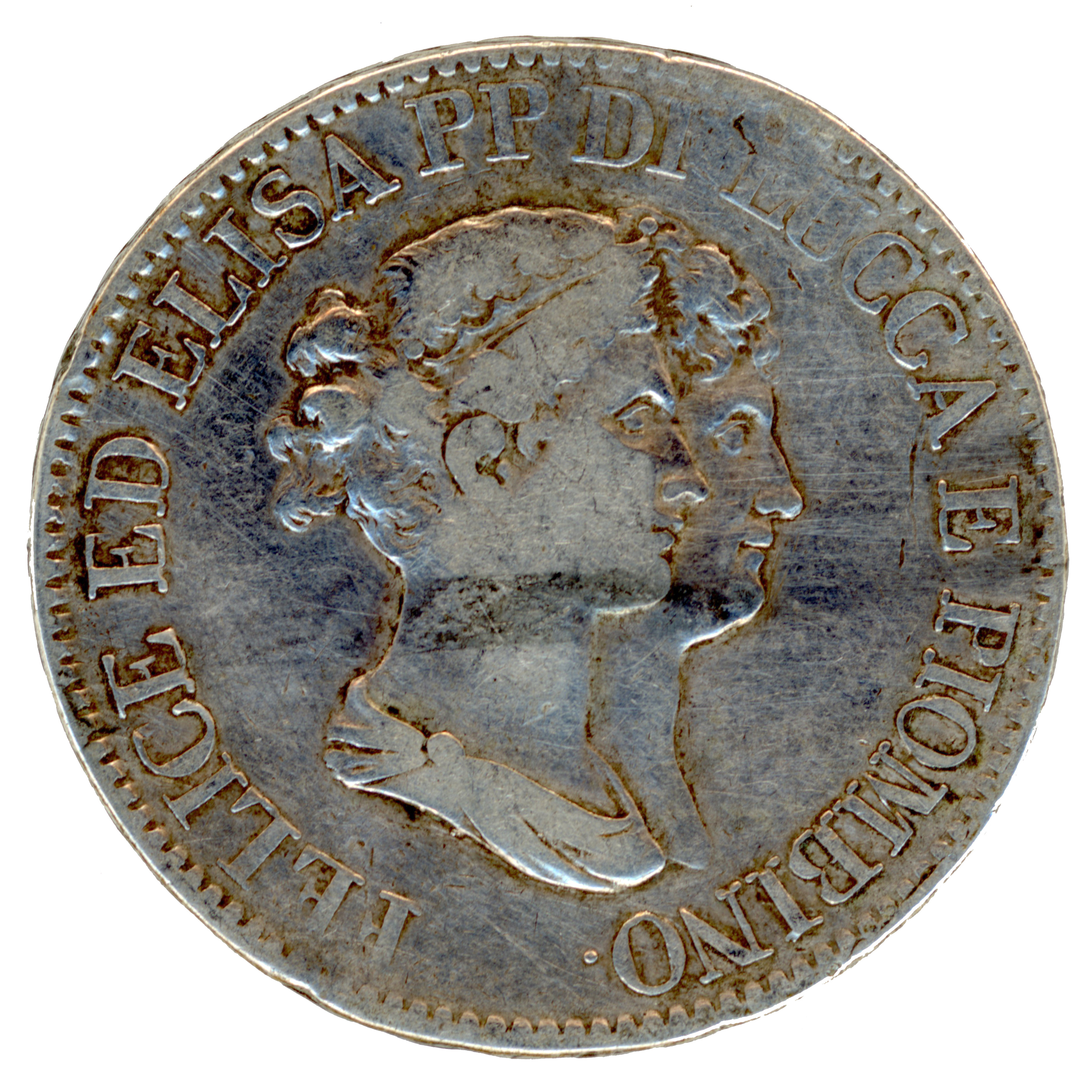 Italie - 5 Francs - 1807 - Florence avers