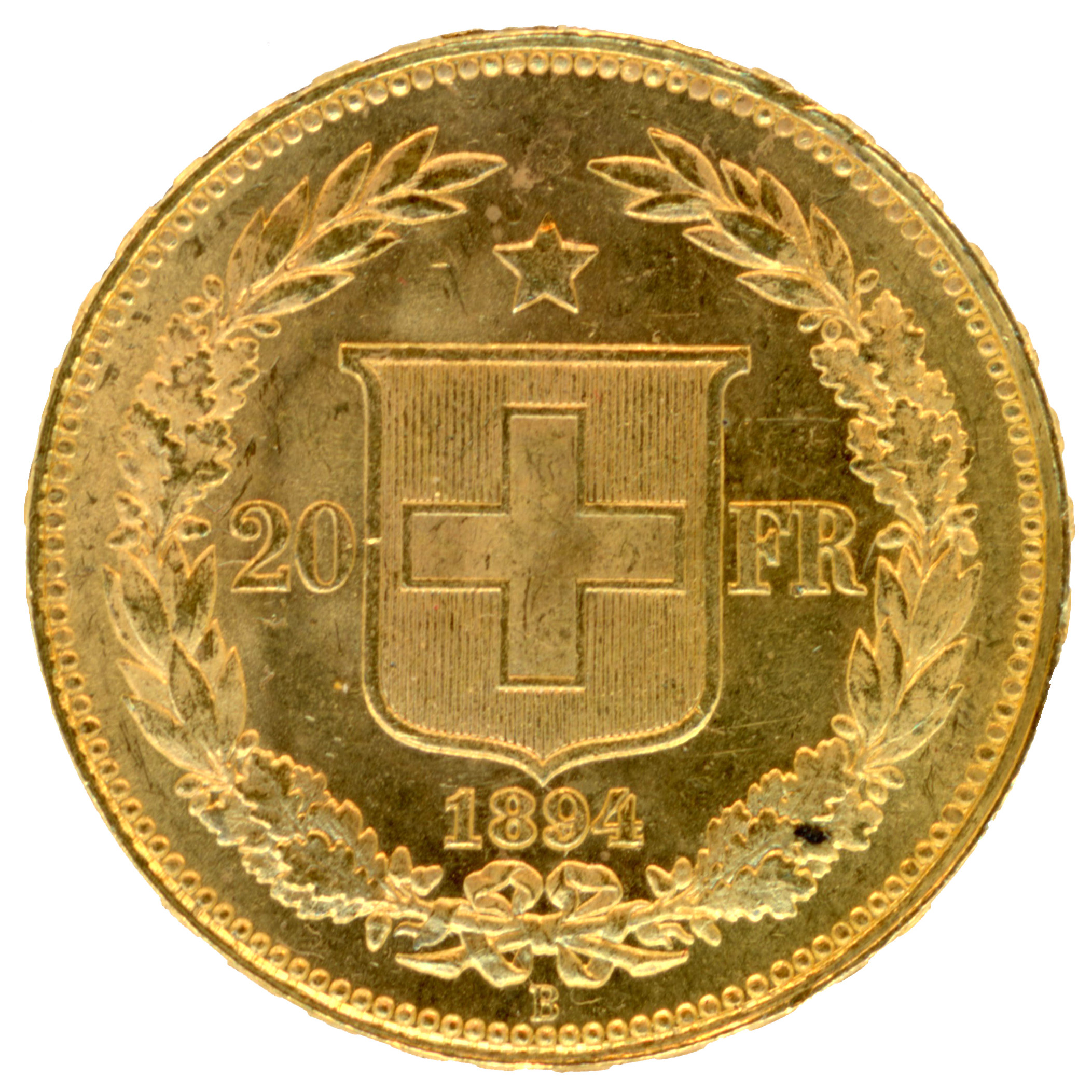Suisse - 20 Francs - 1894 B revers