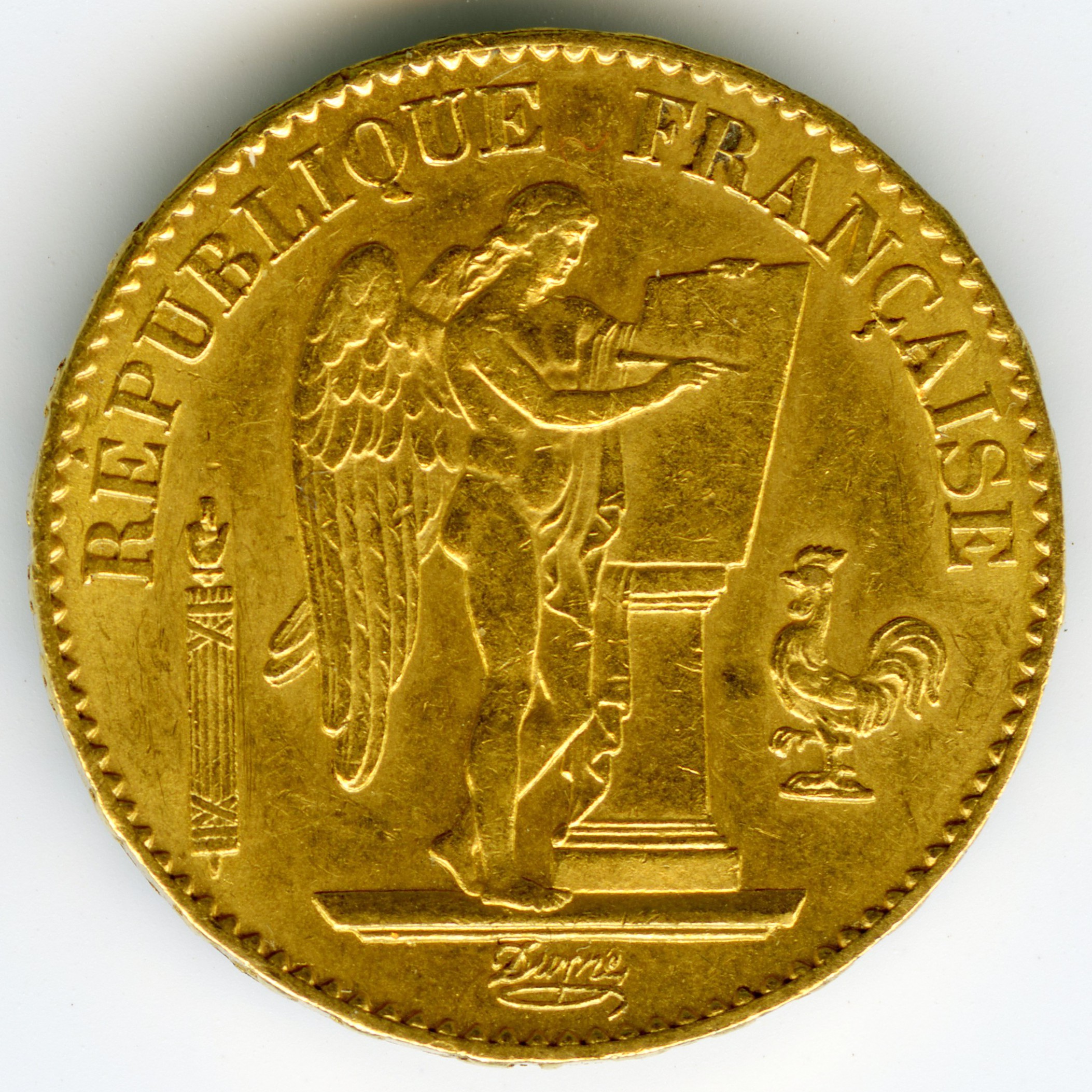 20 Francs - Génie - 1876 A avers