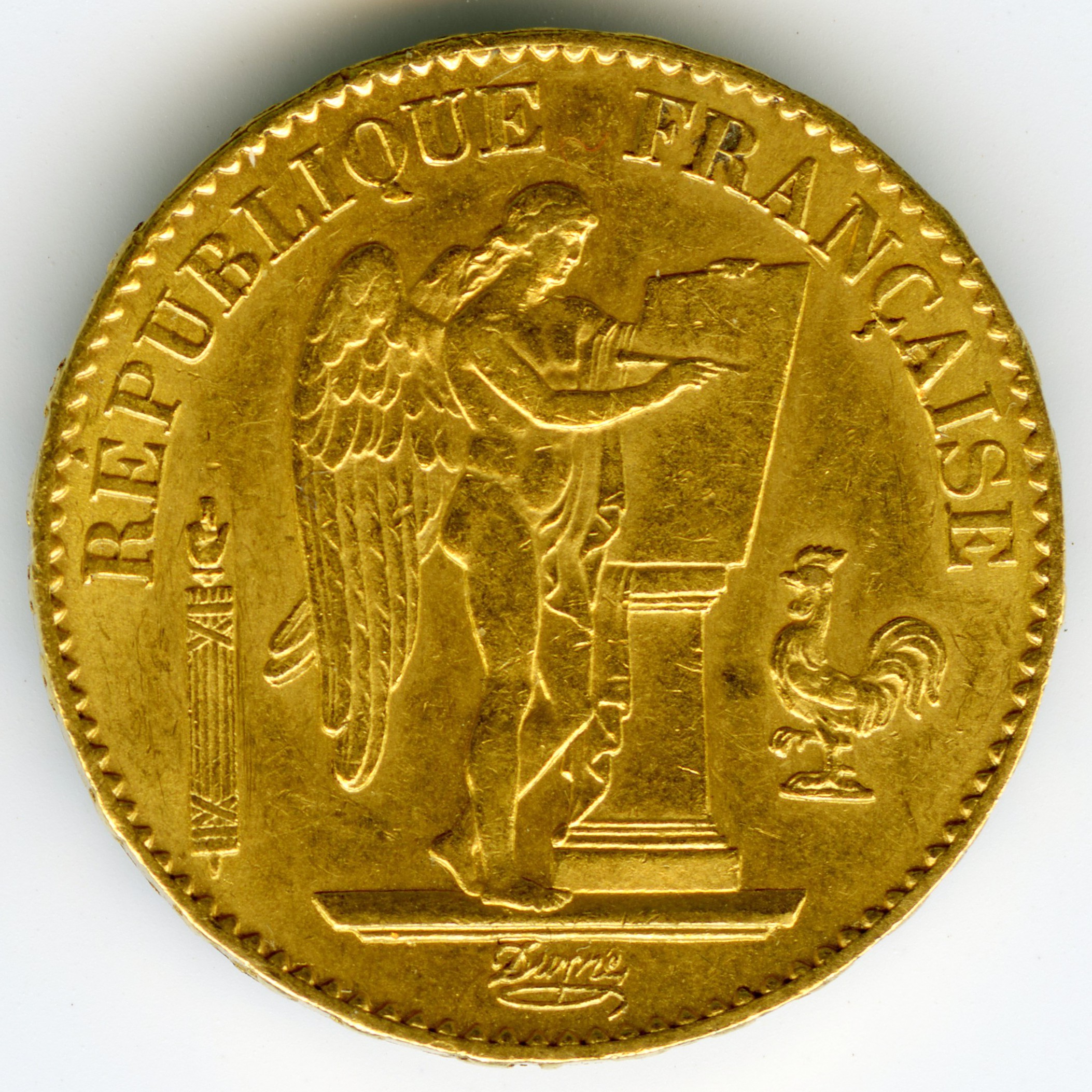 20 Francs - Génie - 1876 A avers 20 Francs - Génie - 1876 A avers