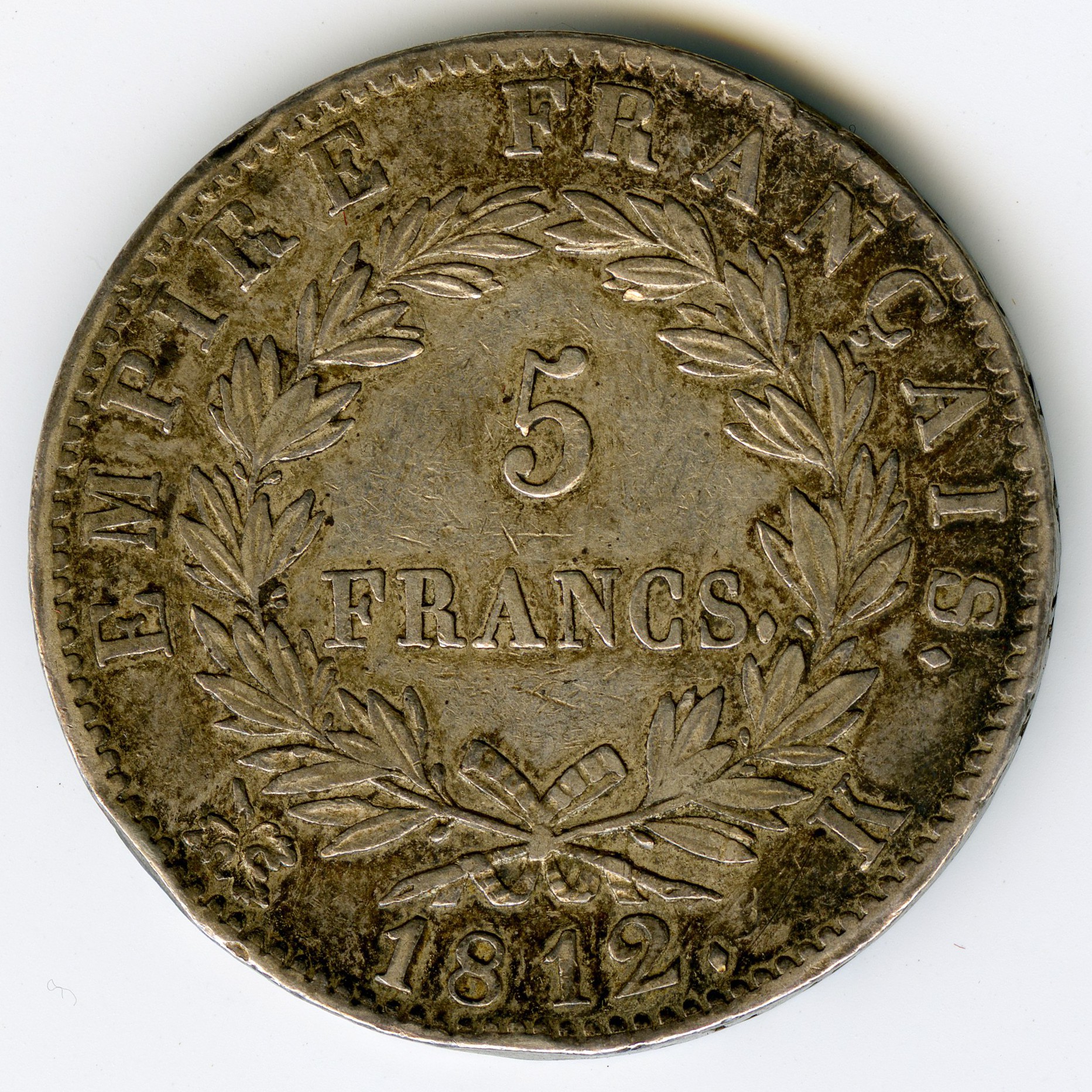 Napoléon Ier - 5 Francs - 1812 K revers